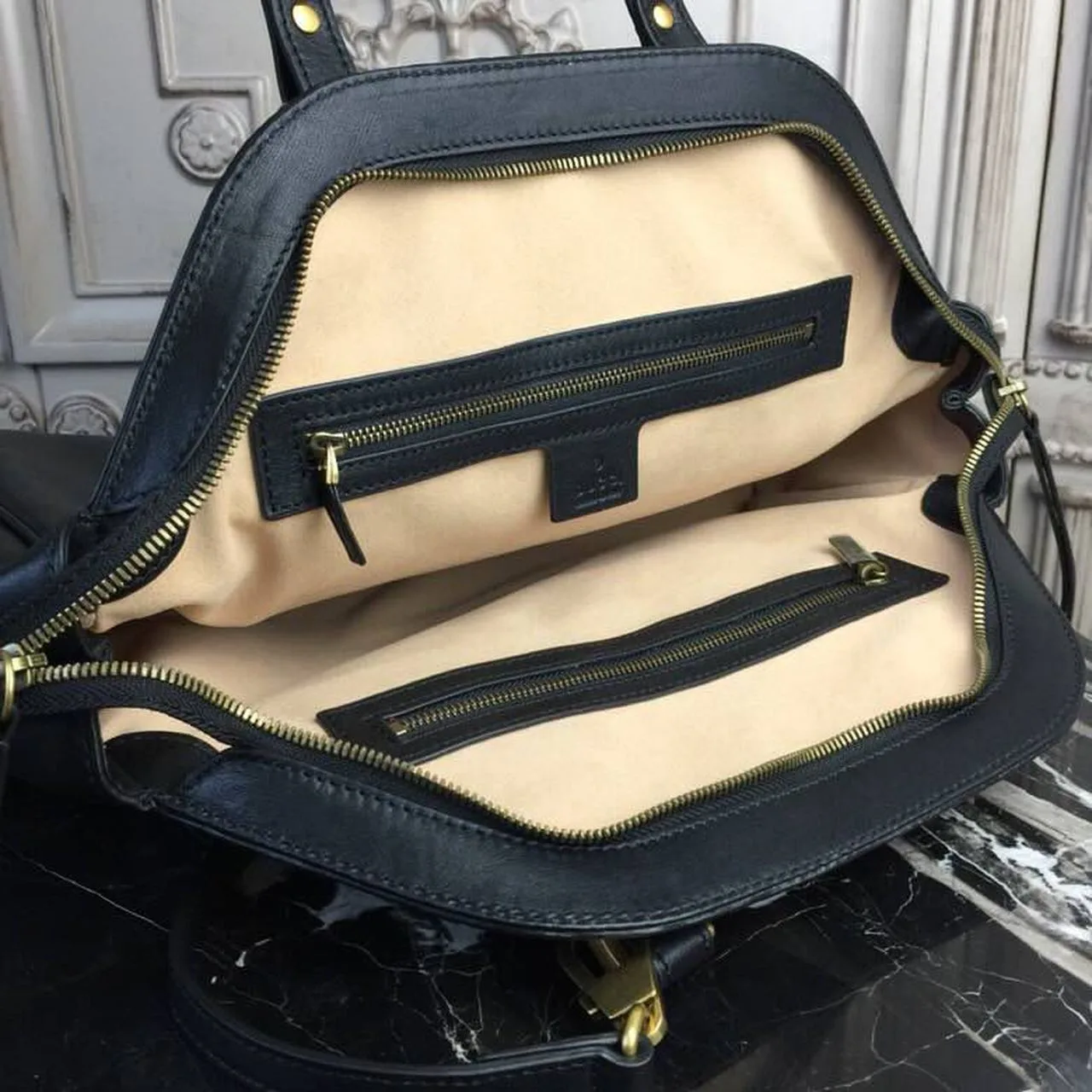 Gucci Re Large Top Handle Bag Black / - Image 9