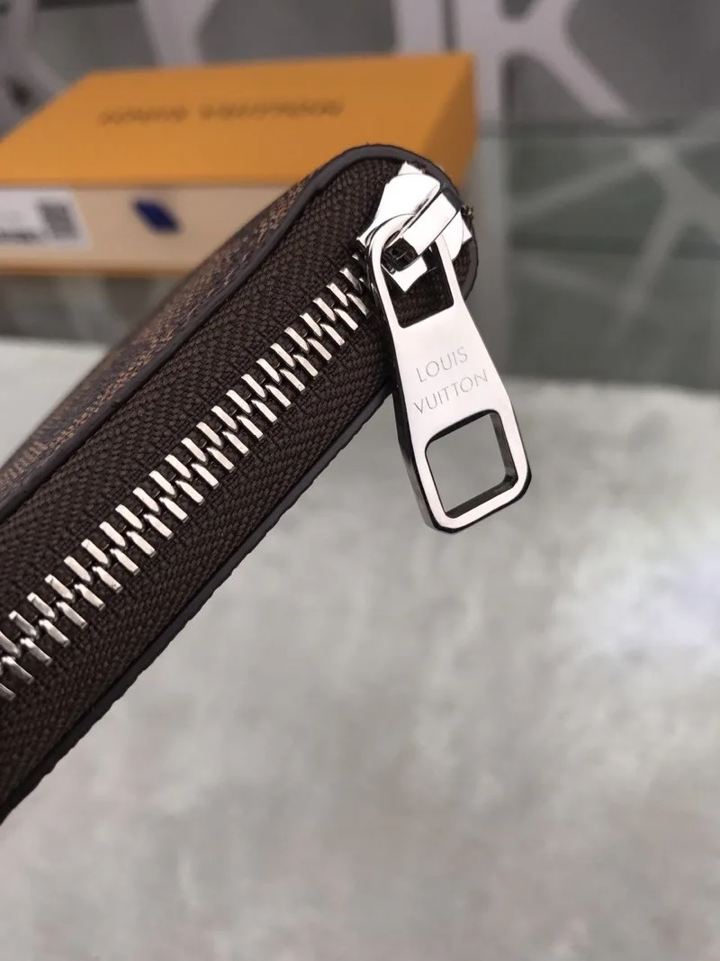 Louis Vuitton Zippy Wallet Vertical Wallet Damier Ebene Canvas - Image 3