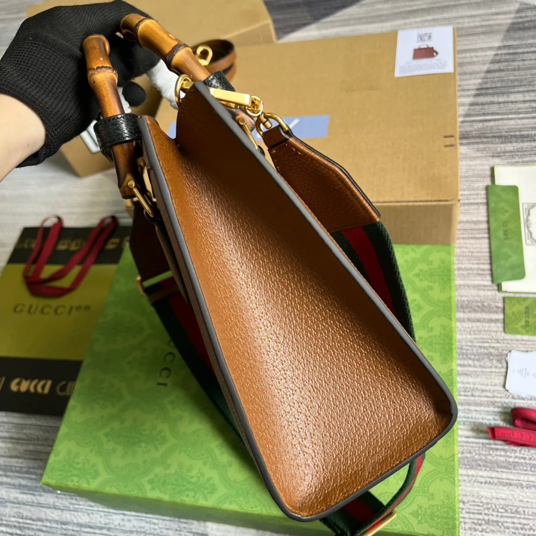Alternative view of Gucci Diana Medium Tote Bag Brown
