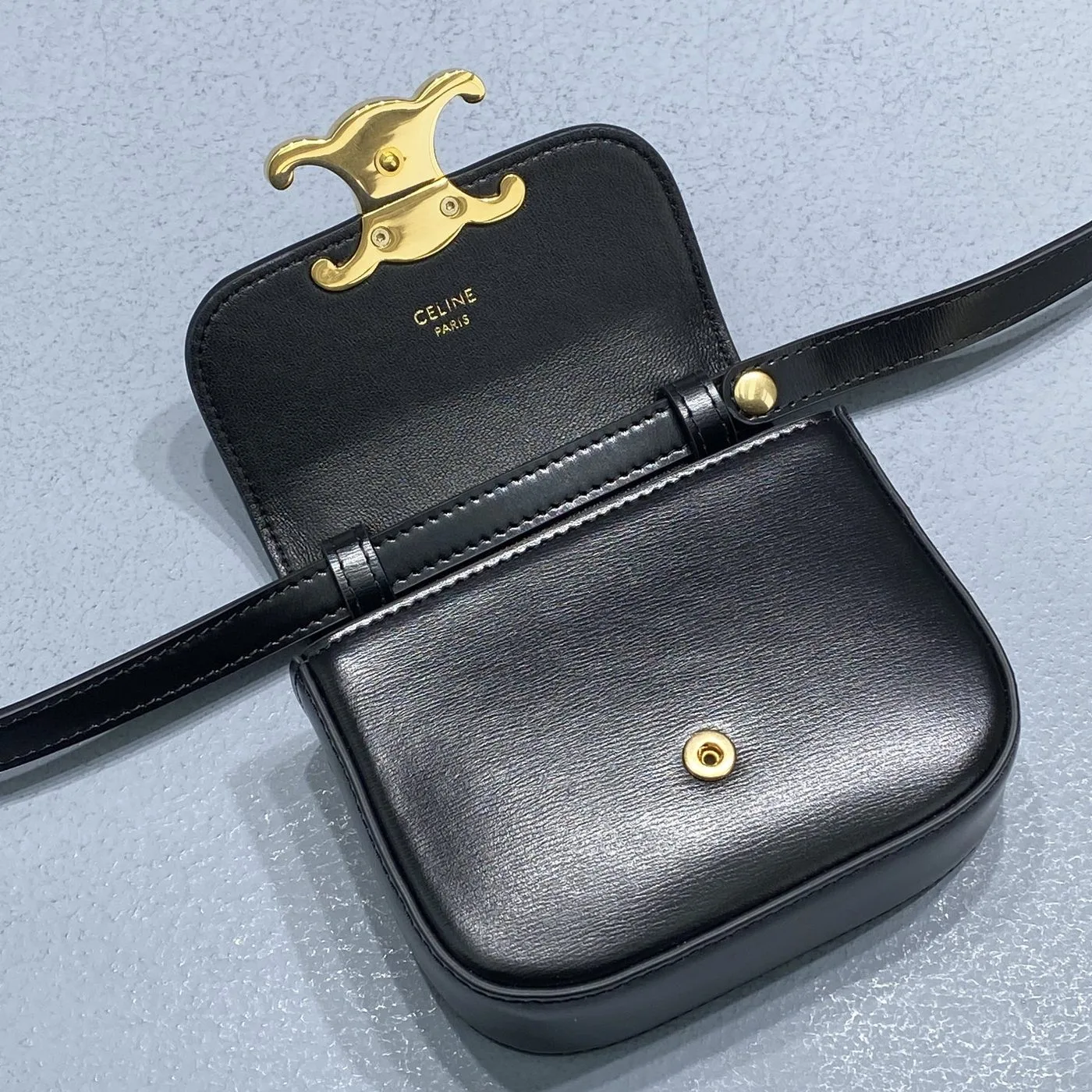Celine Teen Triomphe Bag Black / .38NO - Image 3