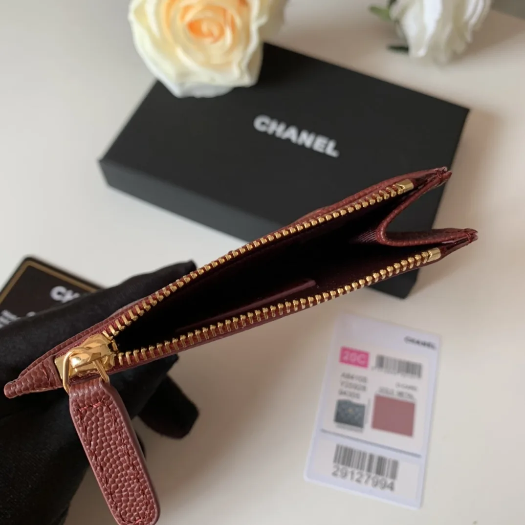 Chanel Flat Card Holder Purple Bag / - Image 3