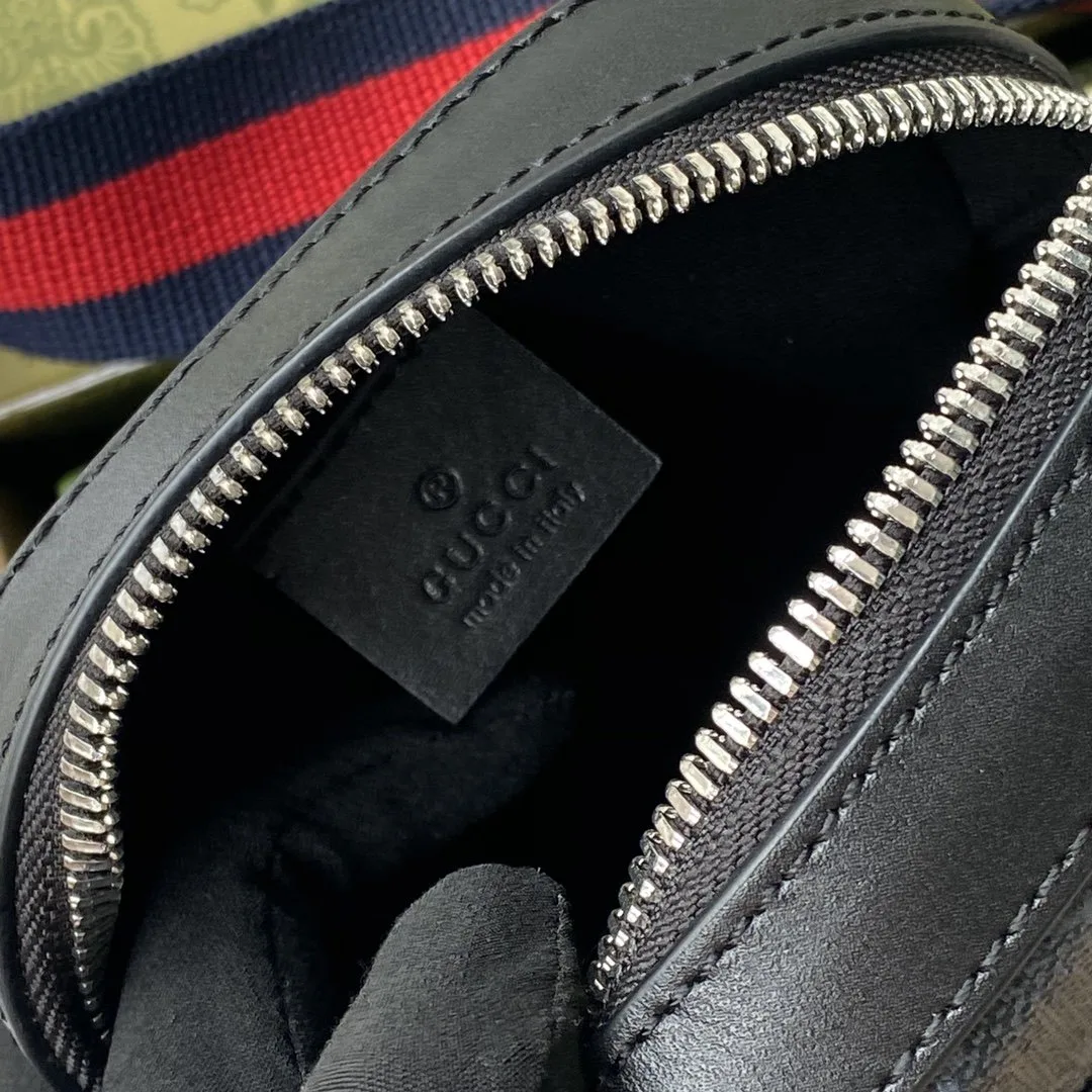 Gucci GG Messenger Bag Black/Grey GG Supreme Canvas A Material With Low Environmental Impact With Black / - Image 9