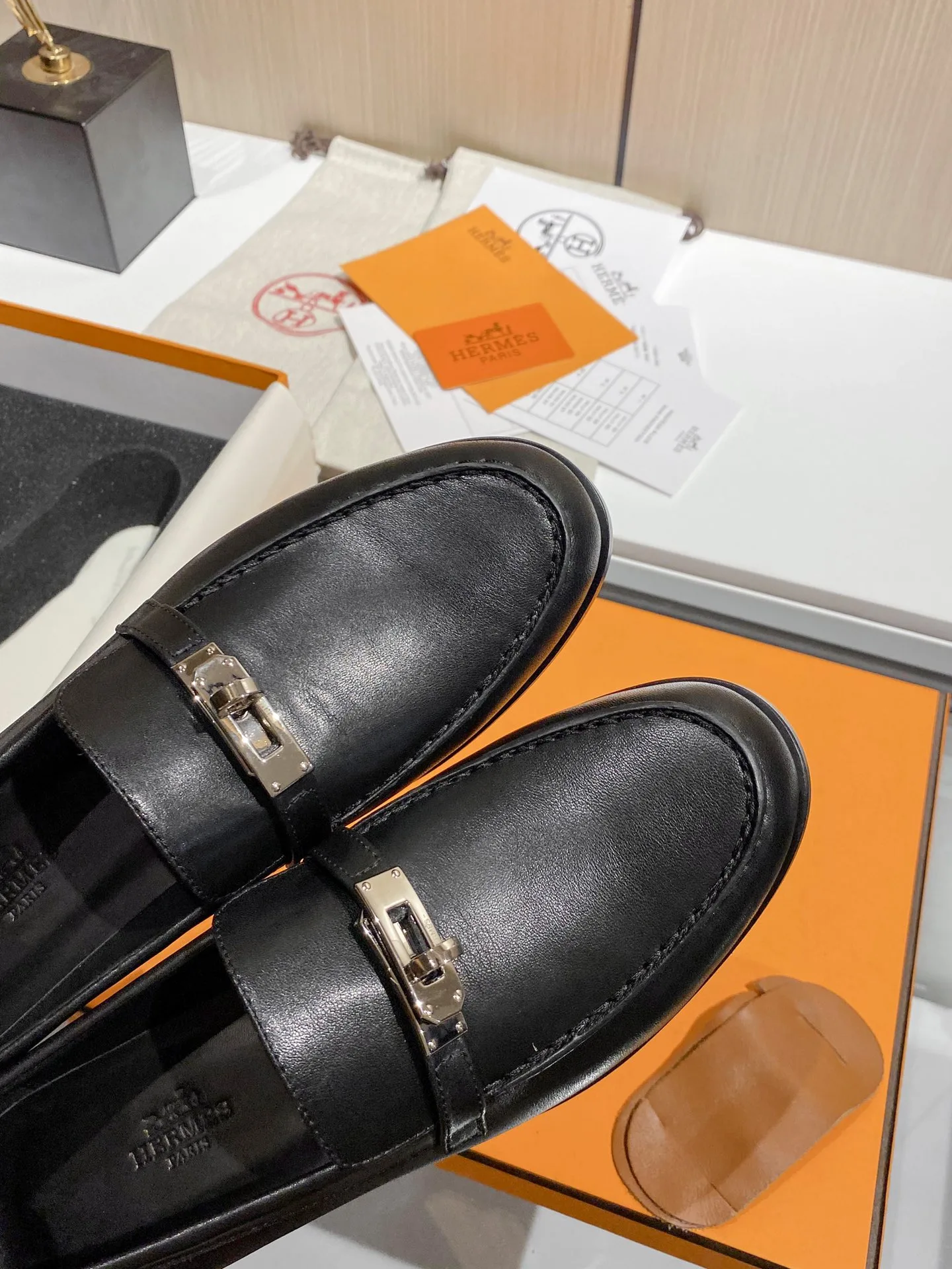 Hermes Destin Loafers Black - Image 3