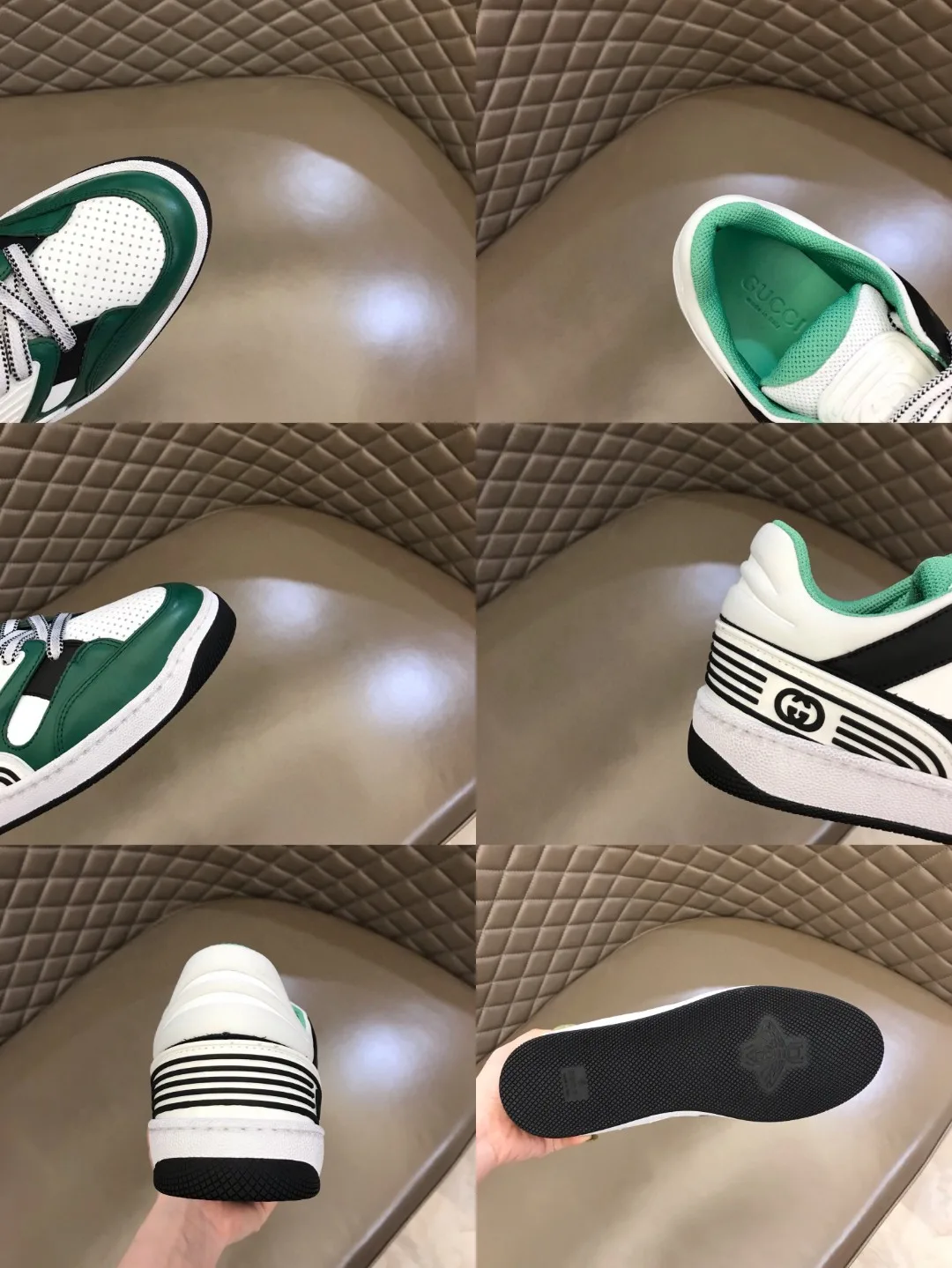 Gucci Men’s Basket Sneaker Dark Green - Image 6
