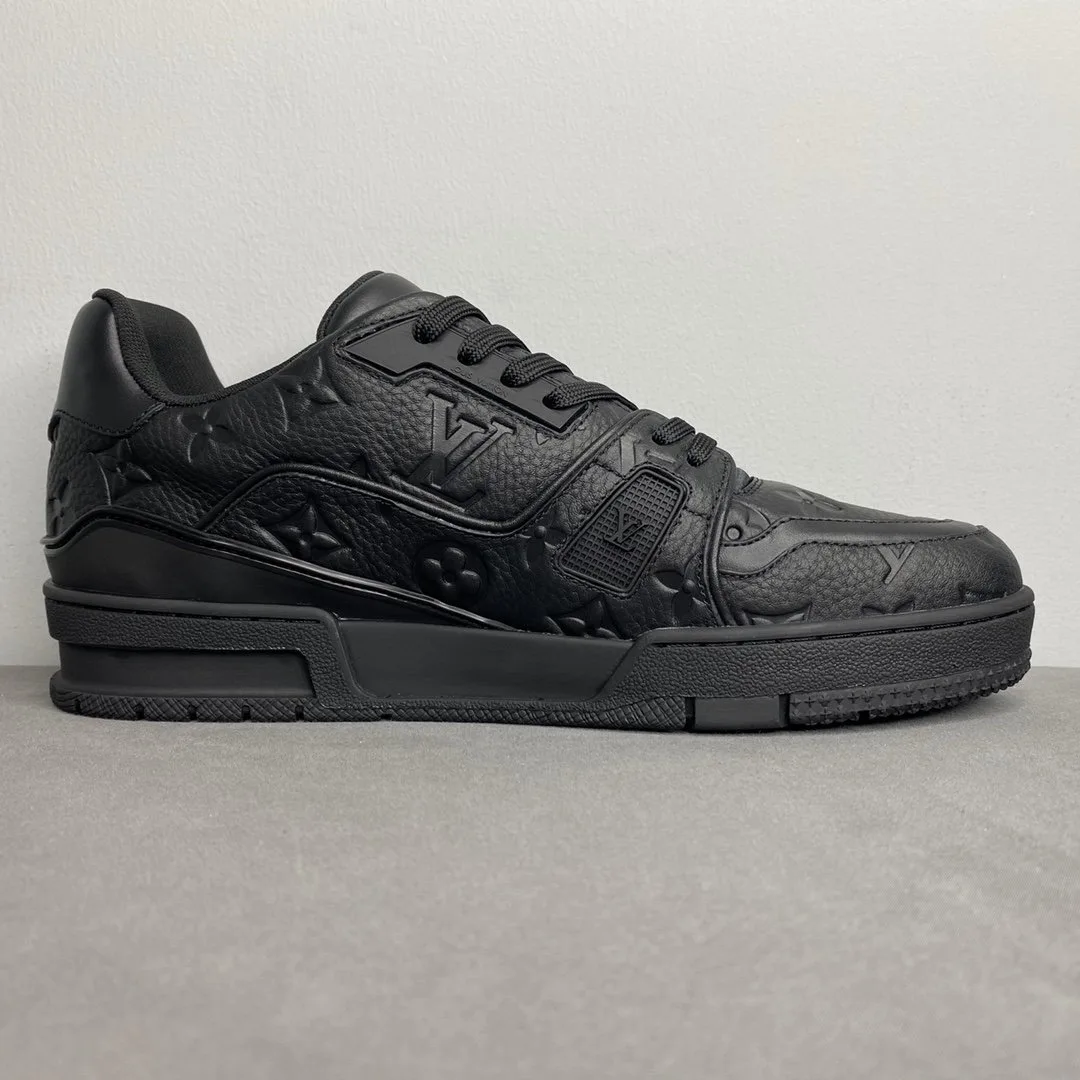 Louis Vuitton Trainer Sneaker Mix Of Materials Black Virgil Abloh - Image 8