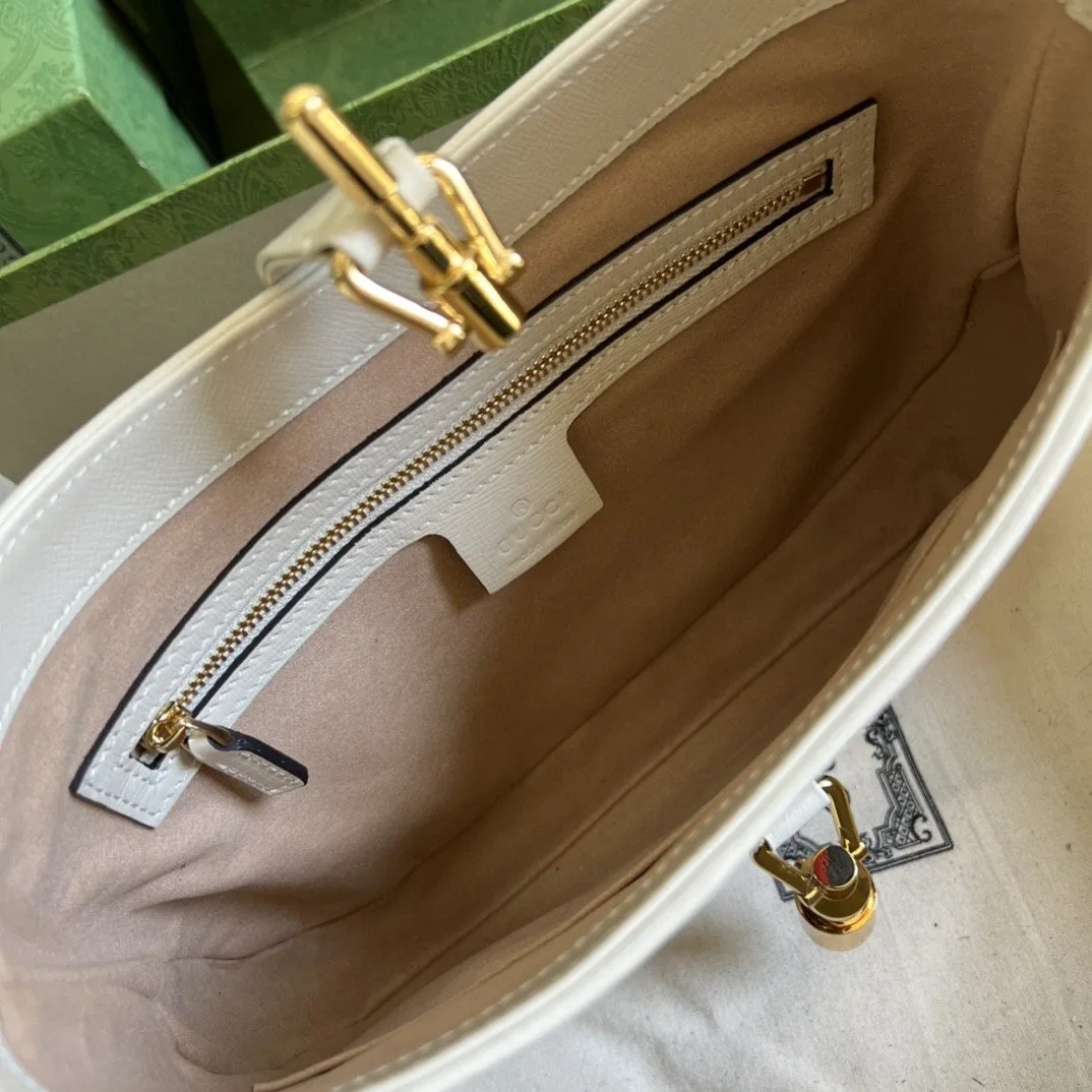 Gucci Jackie 1961 Small Shoulder Bag Beige And Ebony GG Supreme Canvas / - Image 5