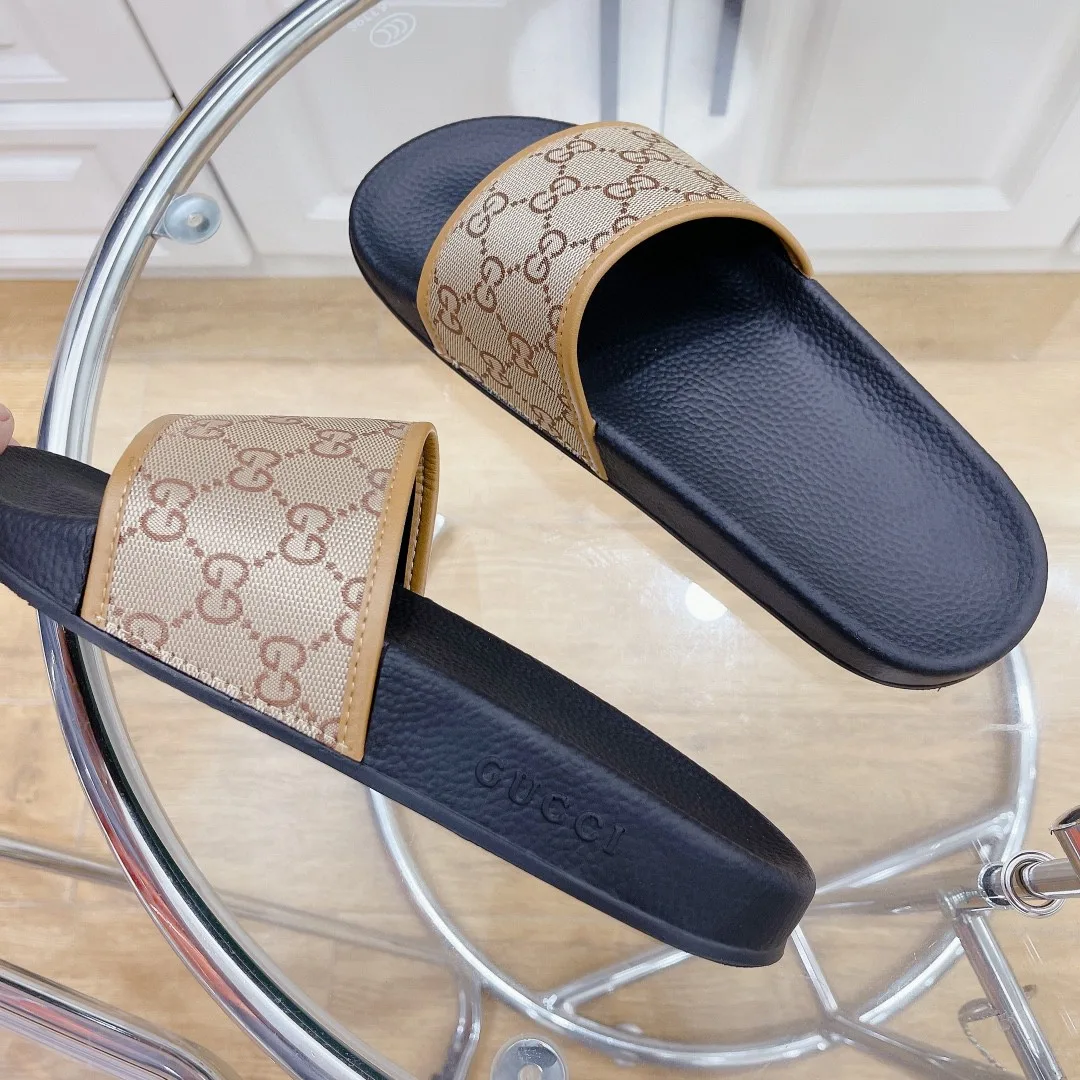 Gucci Women’s GG Slide Sandal Black And Brown - Image 7
