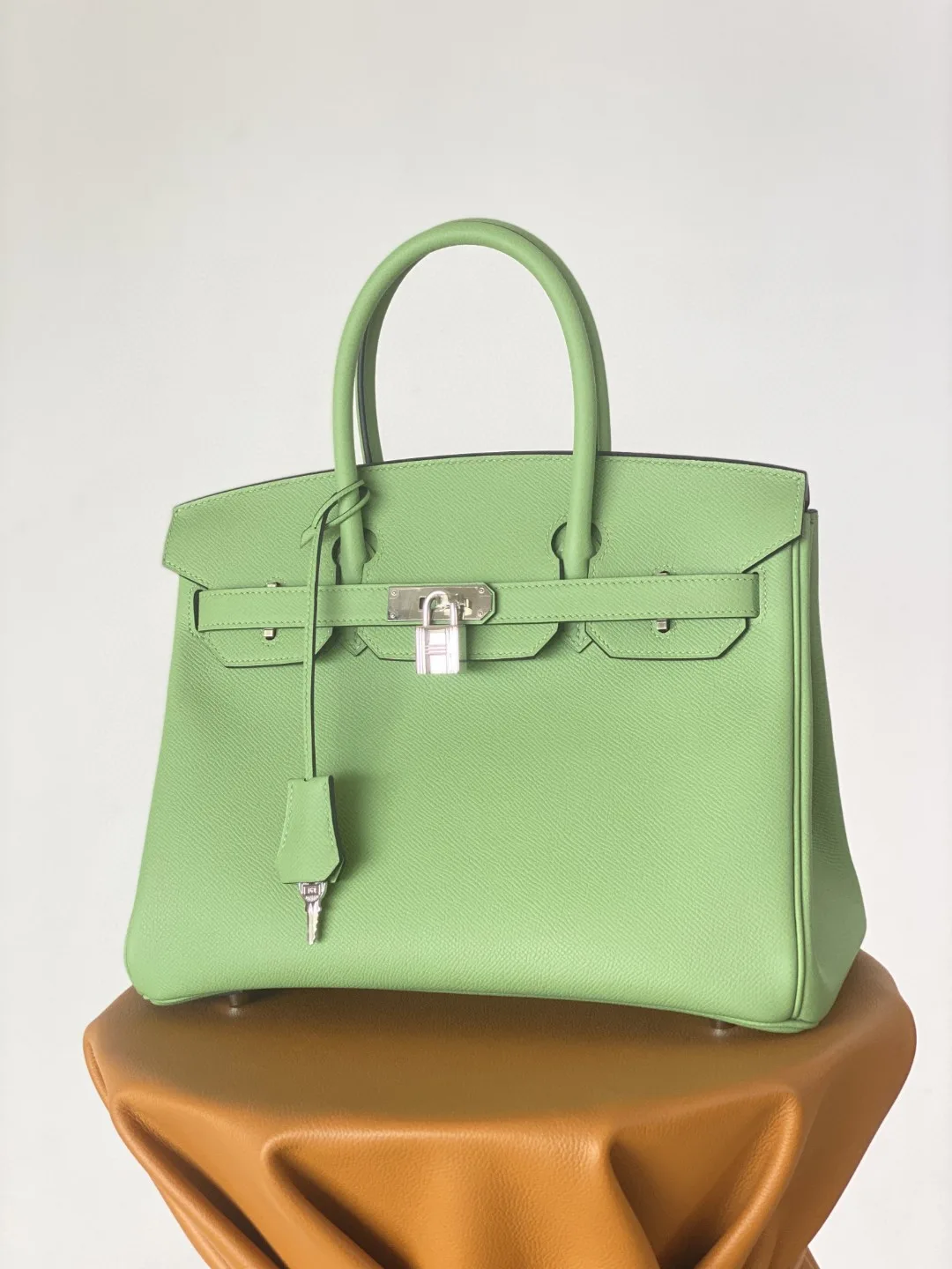 Hermes Birkin Nata Swift Green Silver Toned Hardware / - Image 8