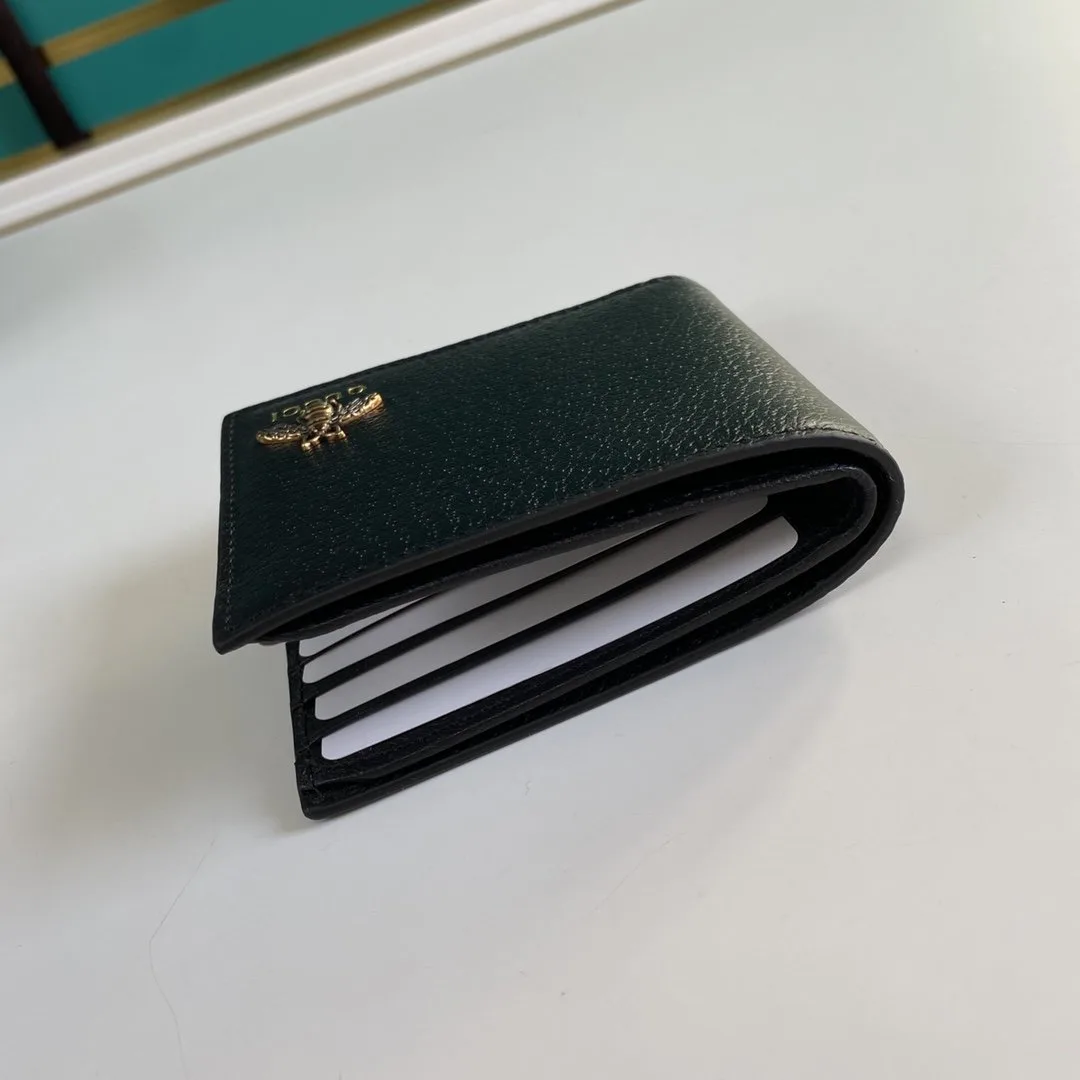 Gucci Bee Logo Black Bi-Fold Wallet - Image 5