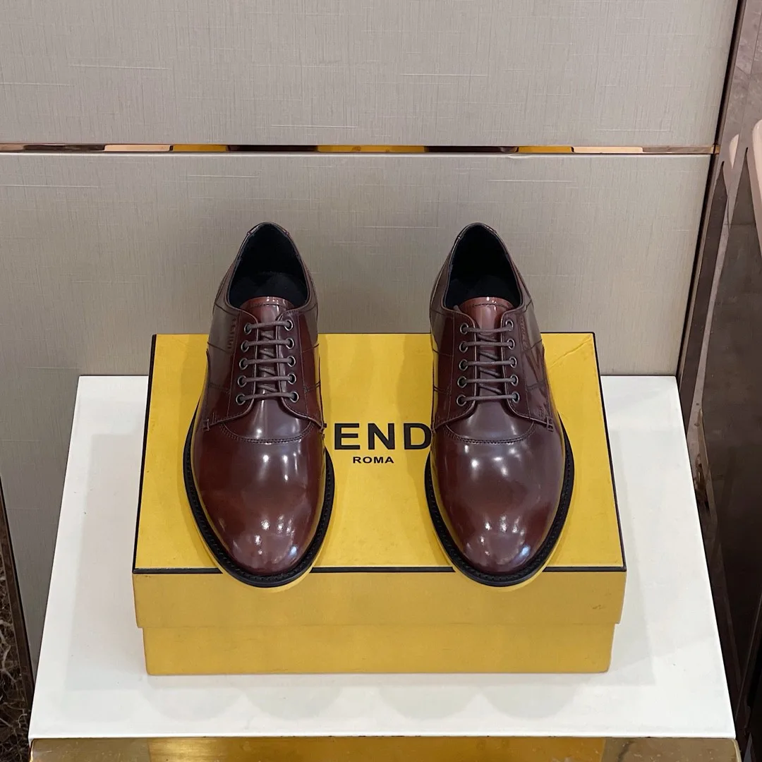 Fendi Force Shiny Brown Shoes - Image 9