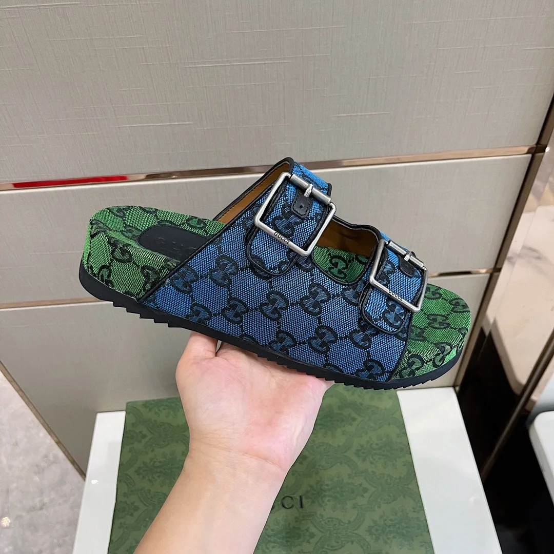 Gucci Slide Sandal With Straps Blue 2HK60 - Image 7