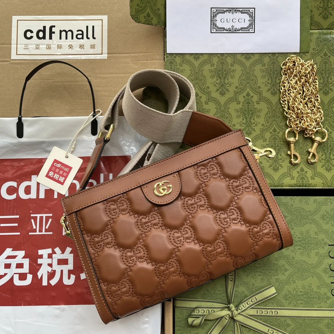 Alternative view of Gucci GG Matelassé Small Bag / Brown