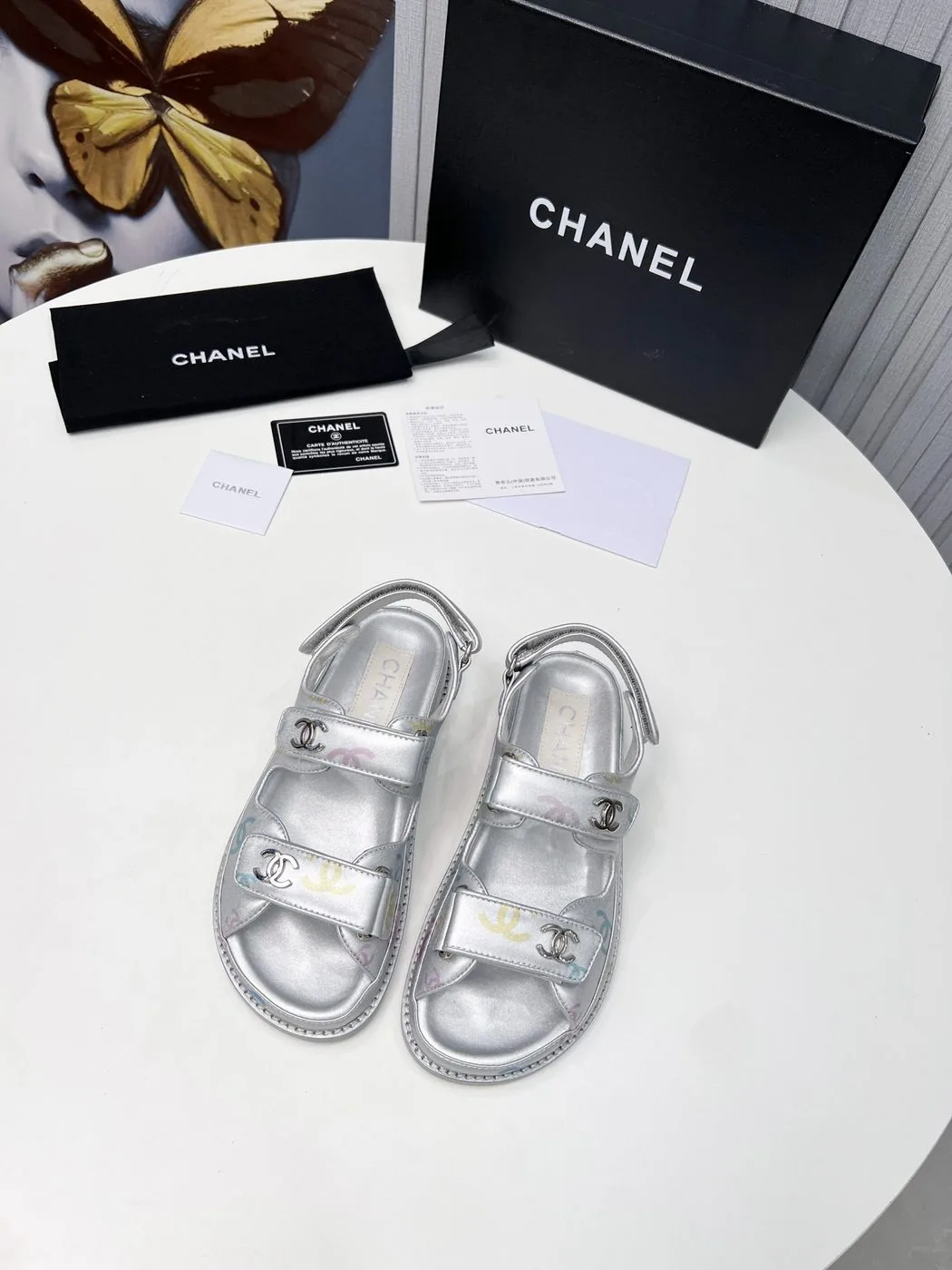 Chanel Women’s Sandals Sliver - Image 3