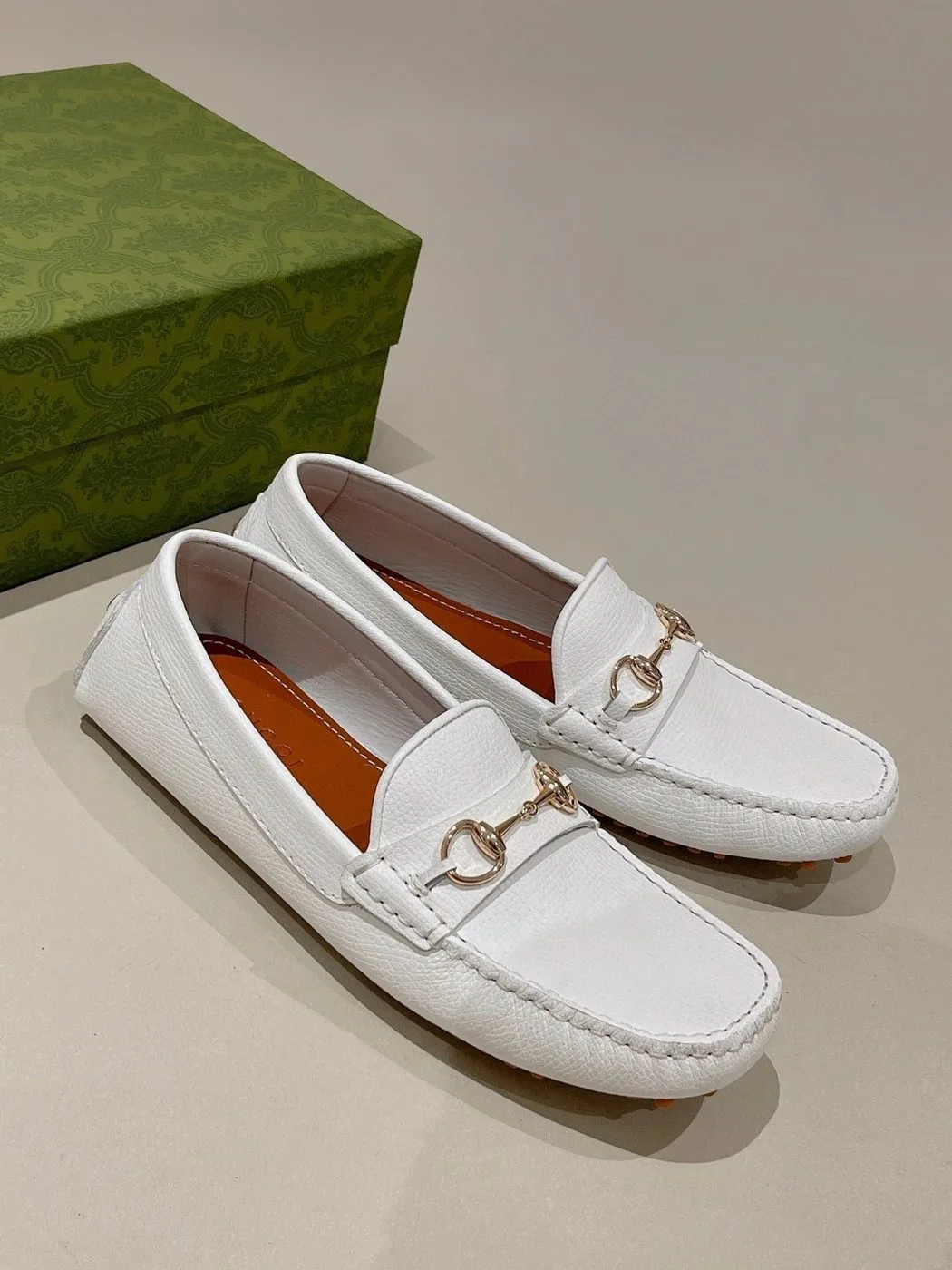 Gucci Men’s Horsebit Driver White - Image 4