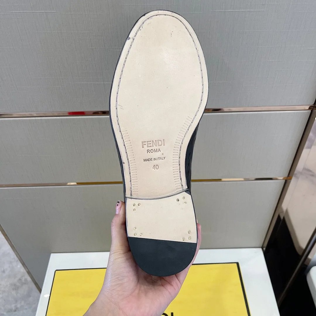 Fendi Domino Black Loafers - Image 4