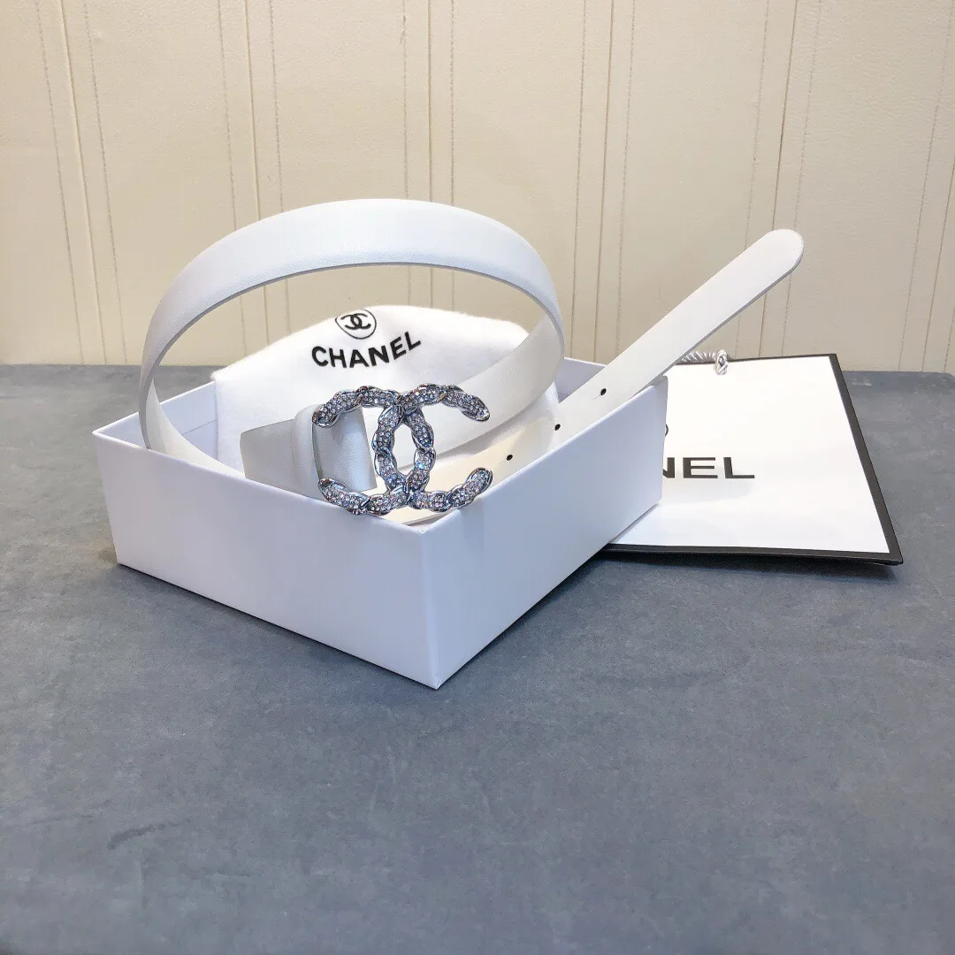 Chanel Belt With Double C Buckle White Women - Image 4