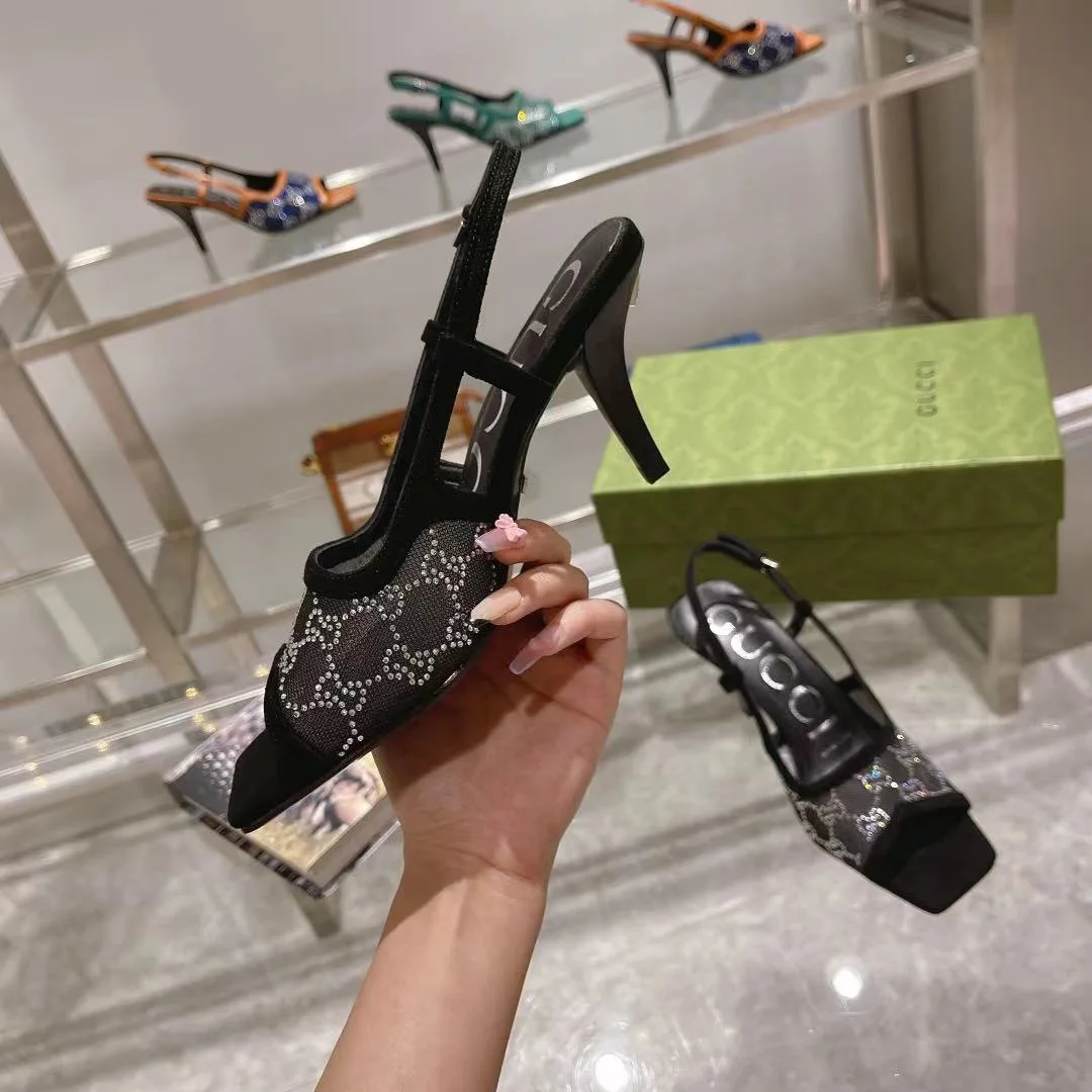Gucci Women’s GG Slingback Mid-Heel Pump Black - Image 5