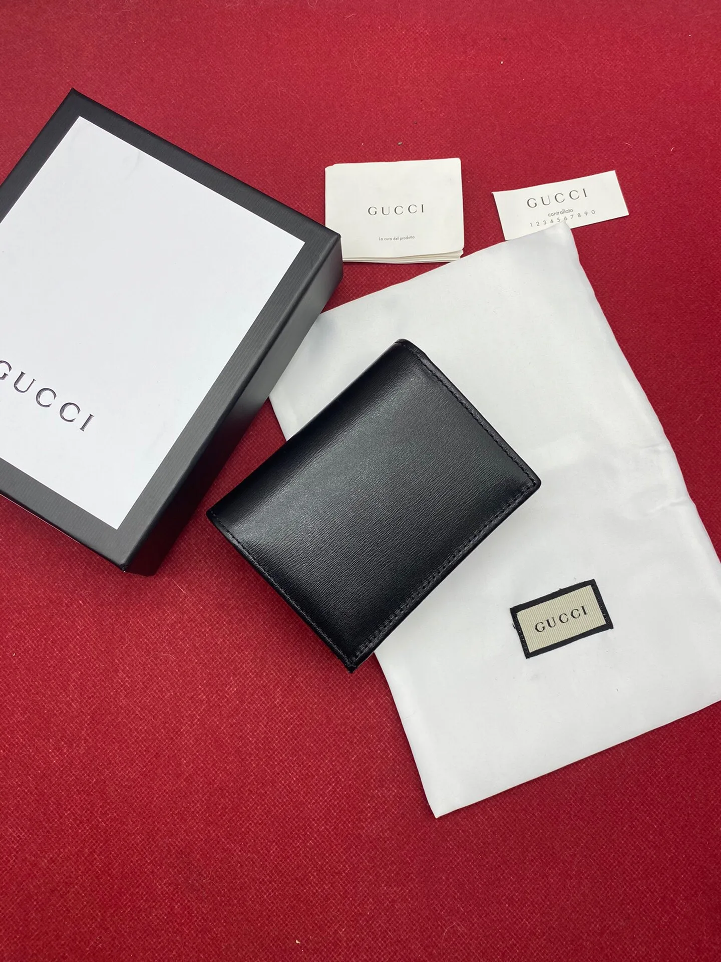 Gucci Horsebit 1955 Card Case Wallet Black Womens Wallet / GG - Image 4