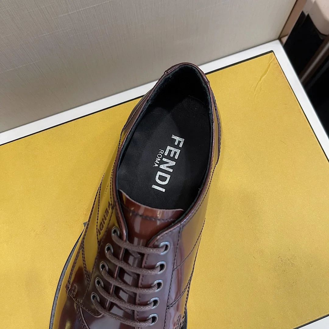 Fendi Force Shiny Brown Shoes - Image 8