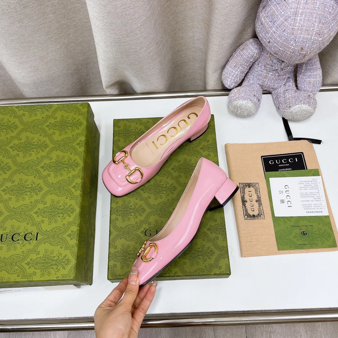 Gucci Women’s Ballet Flat With Horsebit Light Pink - Image 5