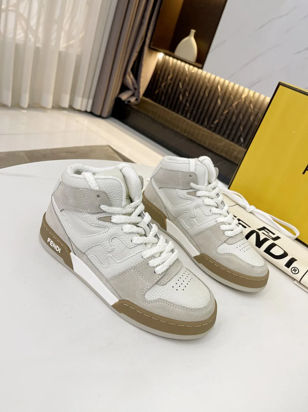 Fendi Low Tops In White - Image 5