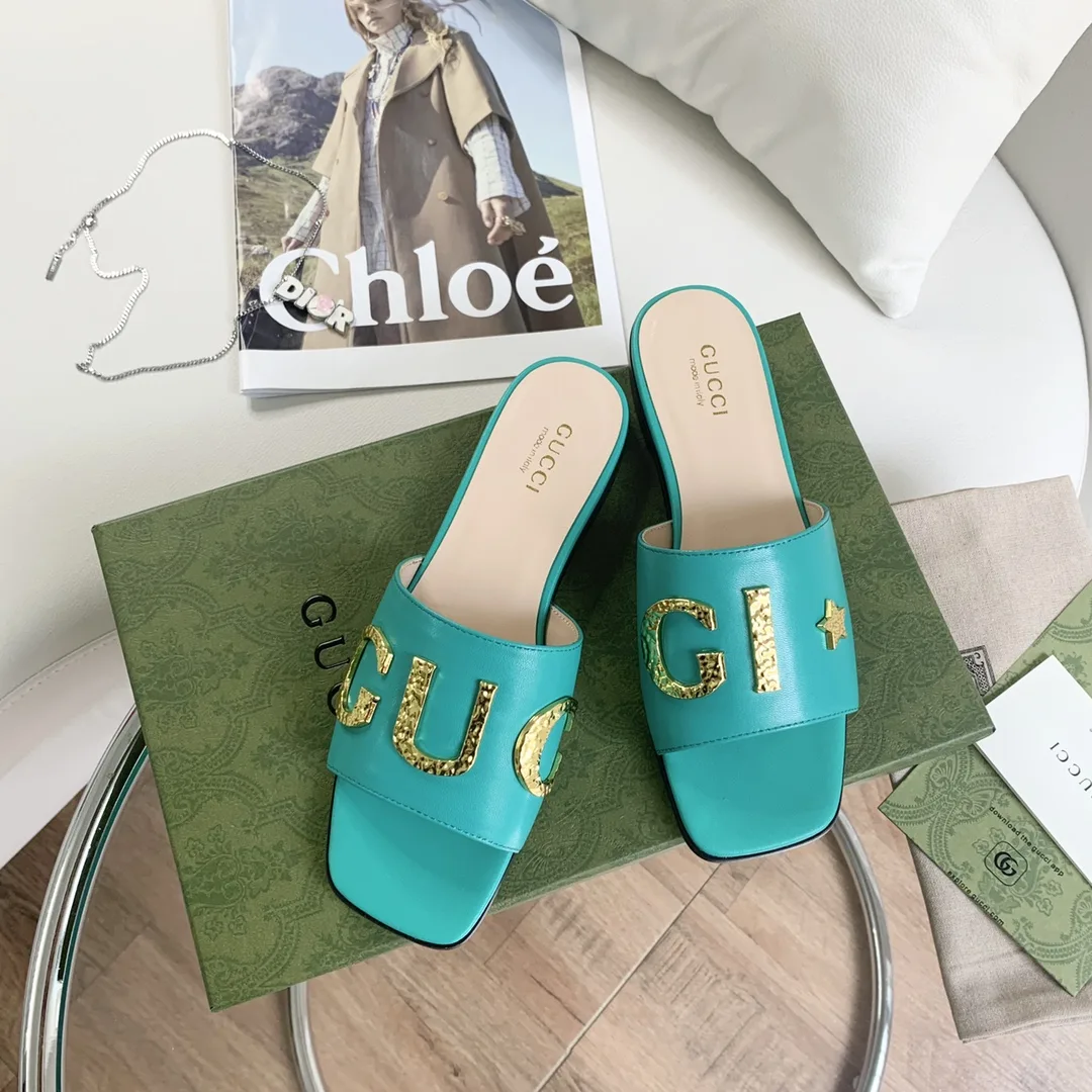Gucci Women’s ‘Gucci’ Slide Jade Green - Image 3
