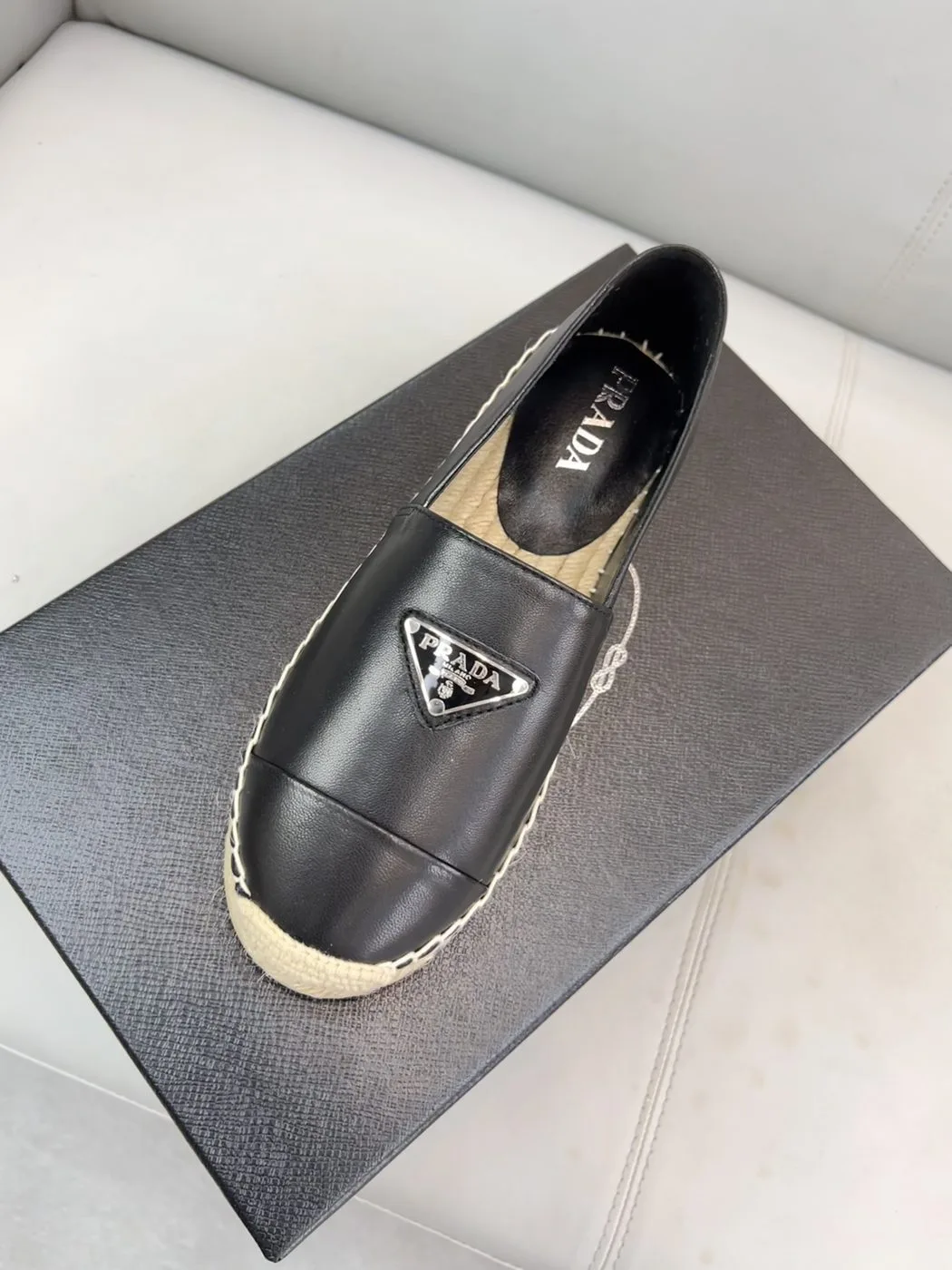 Prada Nappa Espadrillas Black / PRD - Image 3