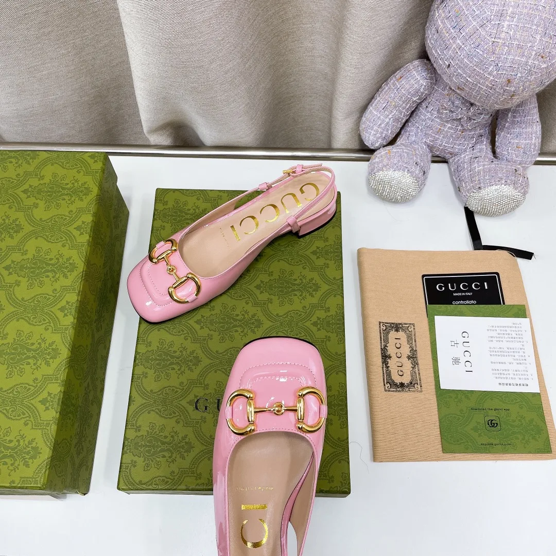 Gucci Women’s Slingback With Horsebit Light Pink - Image 5