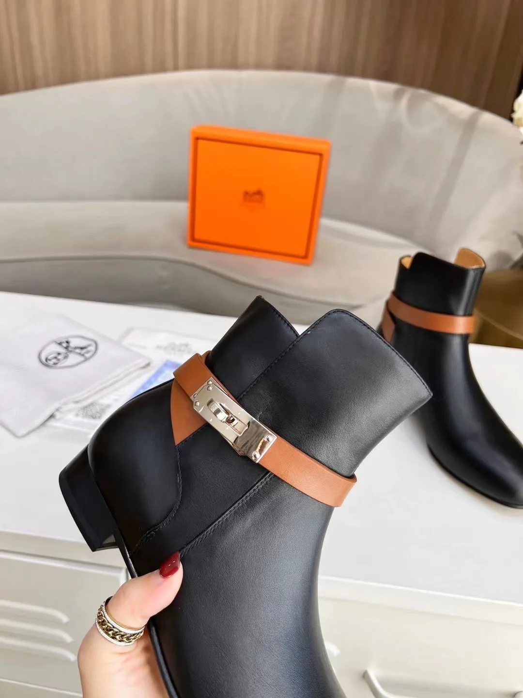 Hermes Neo Ankle Boots Black , Women’s Shoes - Image 9