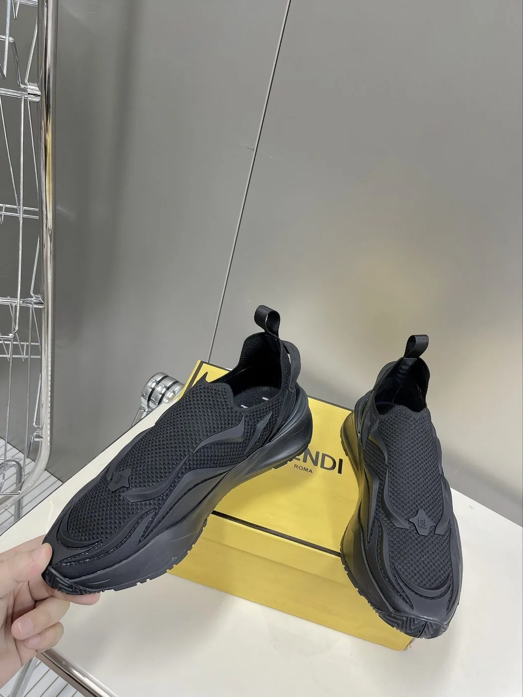 Fendi Low Trainers Sneakers Black - Image 3