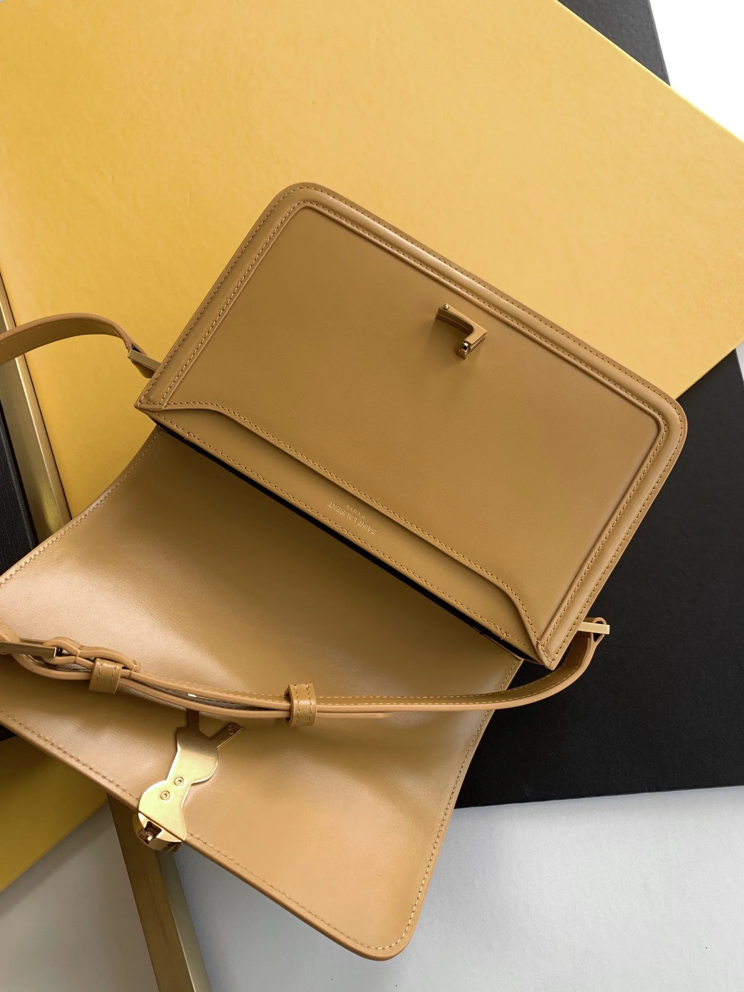 Saint Laurent Solferino Medium Satchel Bag In Box Brown / YSL - Image 6