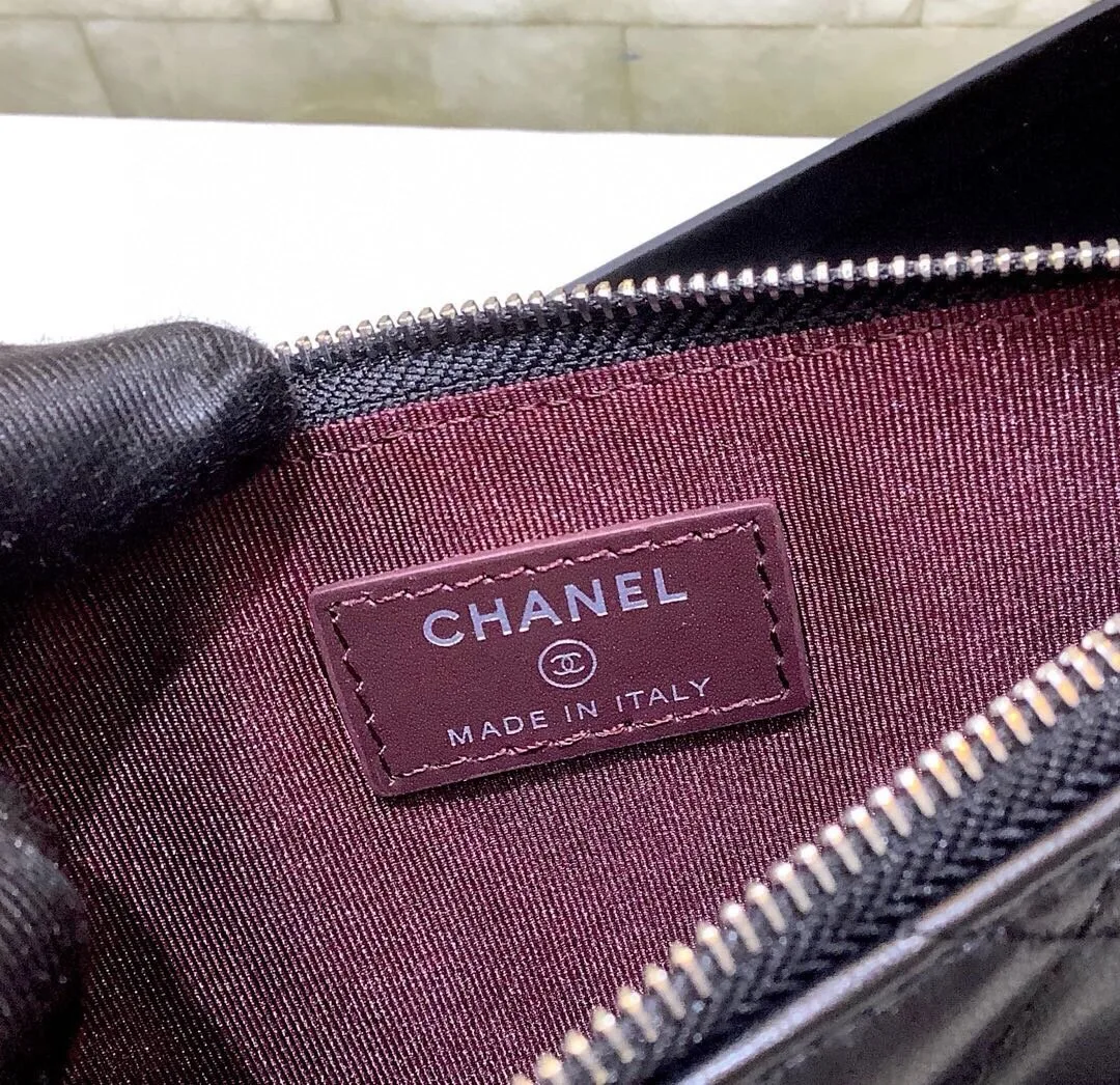Chanel CO-CO Mini Pouch Wallet Black Silver Hardware / - Image 6