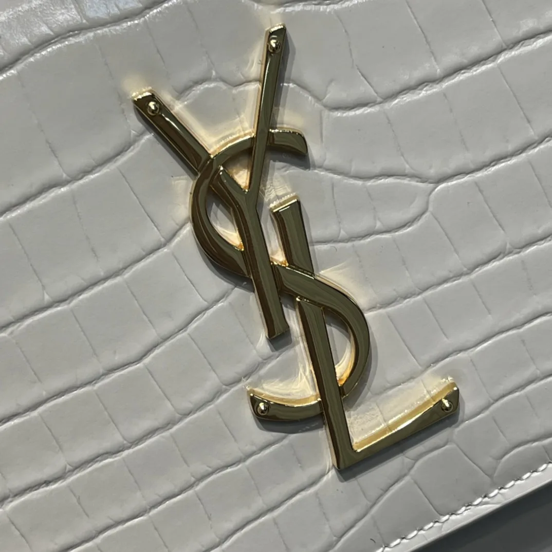 Saint Laurent Sunset Medium Chain Bag / White YSL - Image 6