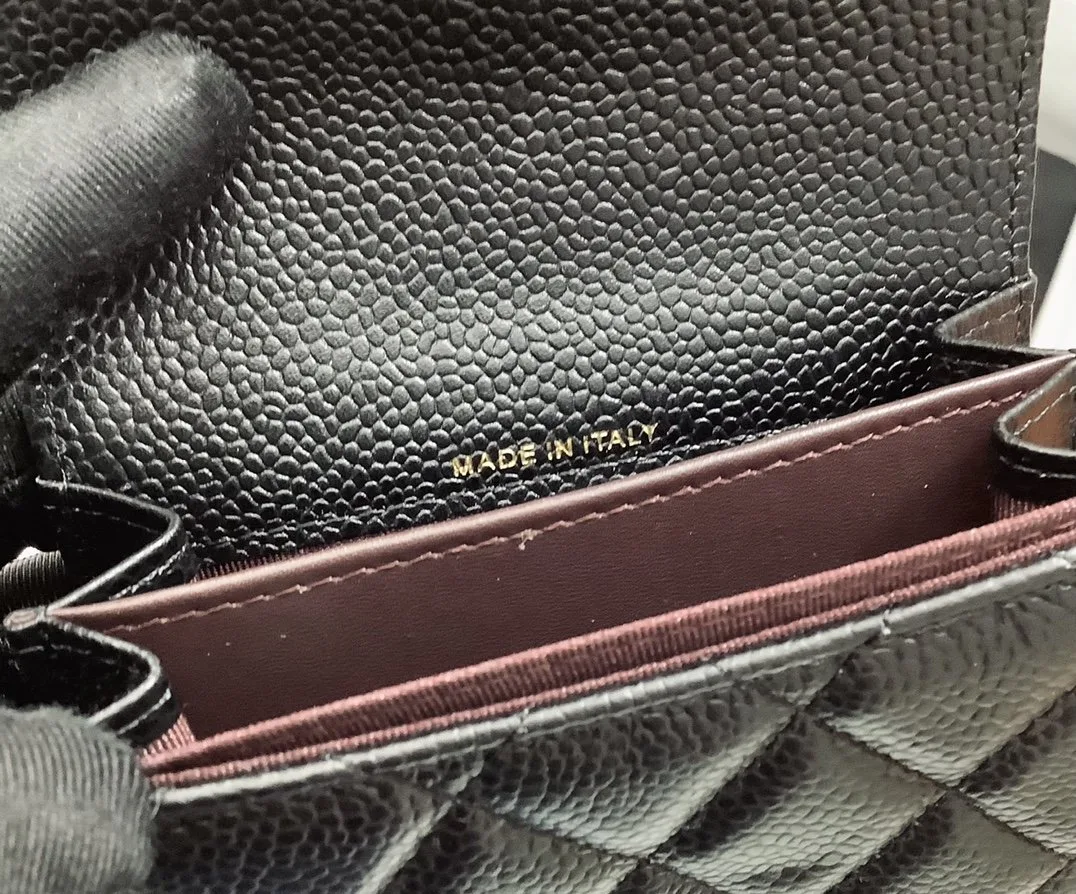 Chanel CO-CO Classic Card Holder Black Gold Hardware / - Image 9