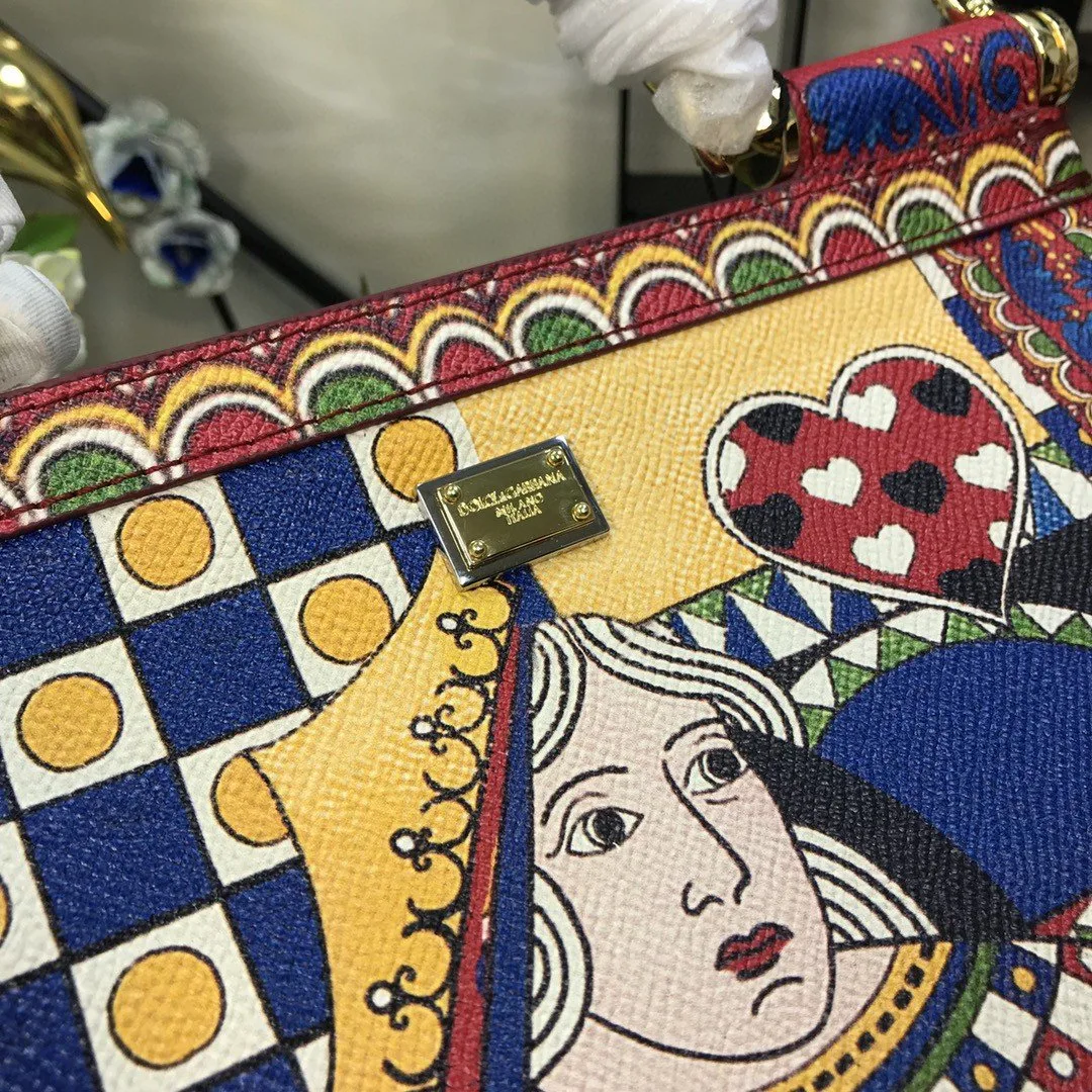Dolce & Gabbana 90s Sicily Bag With Logo Print Multicolor / DG - Image 5
