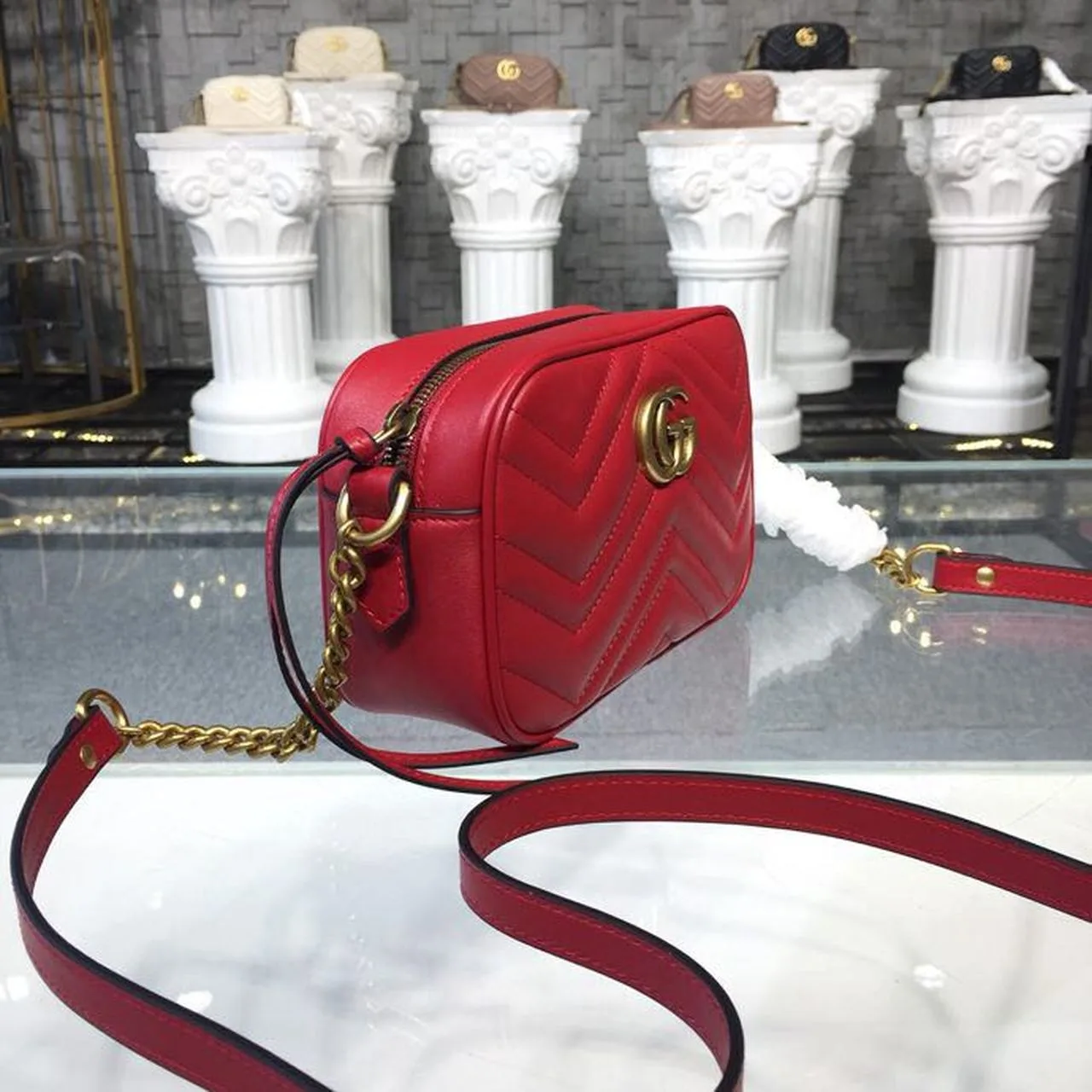 Gucci GG Marmont Matelassé Mini Bag Black Matelassé Chevron / - Image 4