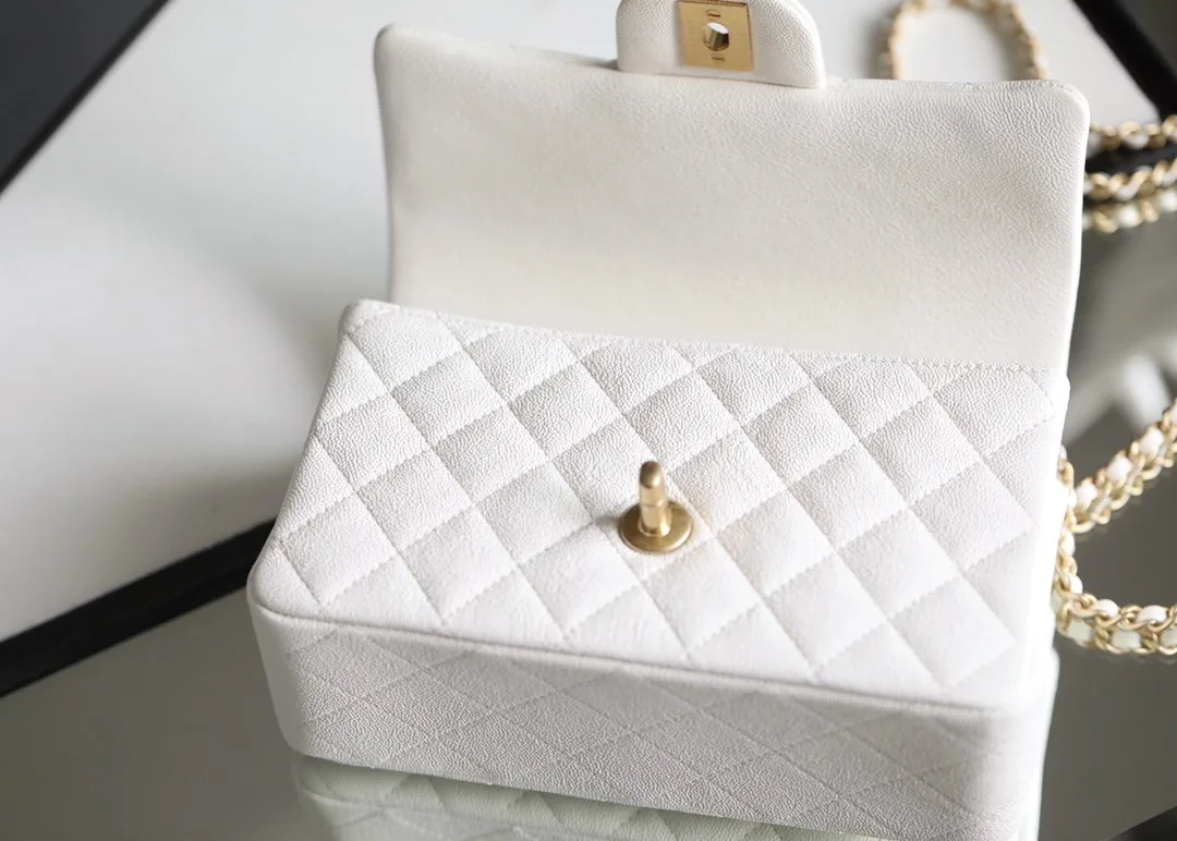 Chanel Flap Bag Small Crossbody / White Gold Hardware - Image 5