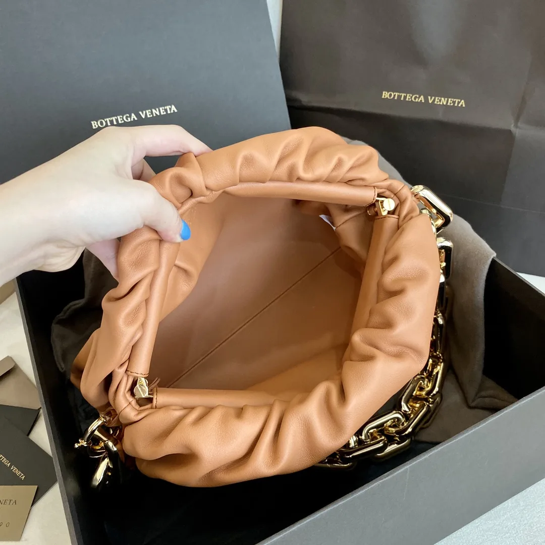 Bottega Veneta Chain Pouch Light Orange - Image 3