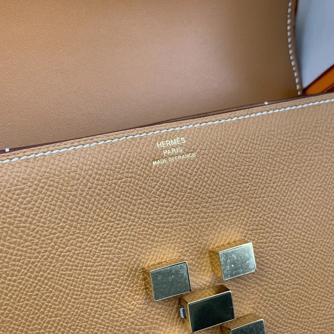 Hermes Mosaique 17 Brown, Gold Toned Hardware Bag - Image 5