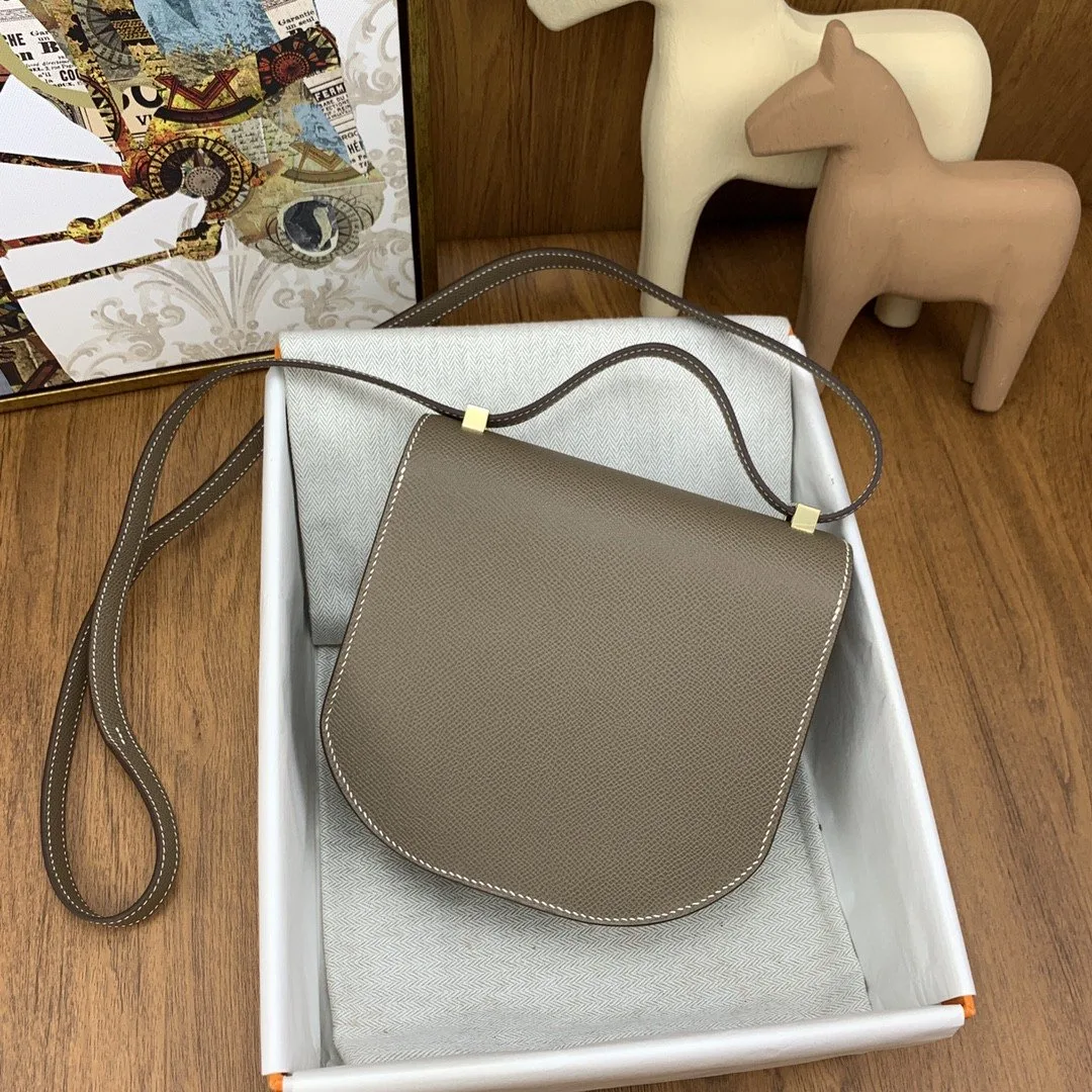 Hermes Mosaique 17 Grey, Gold Toned Hardware Bag - Image 7