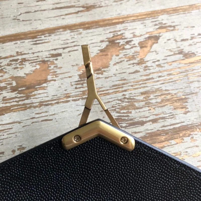 Saint Laurent Cassandra Flap-Front Crossbody Bag Black / YSL - Image 6