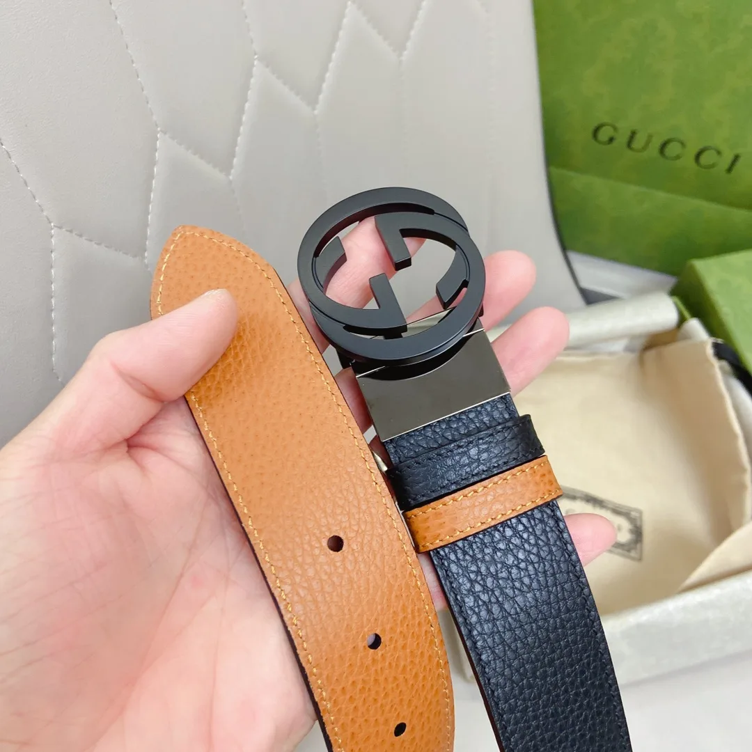 Gucci GG Marmont Reversible Belt in Black - Image 6