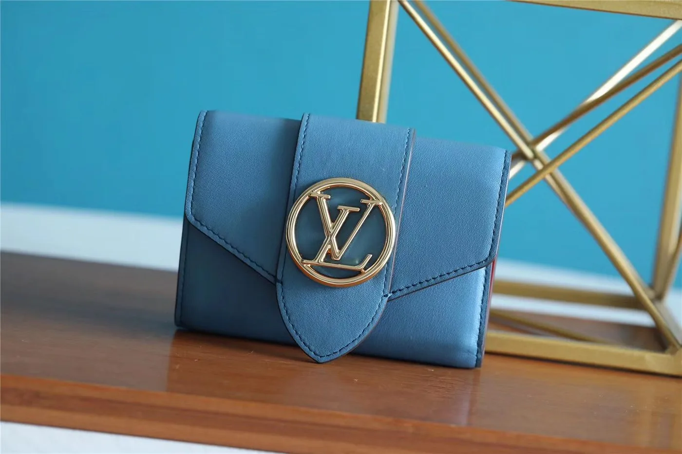 Louis Vuitton Pont 9 Compact Wallet Blue - Image 6