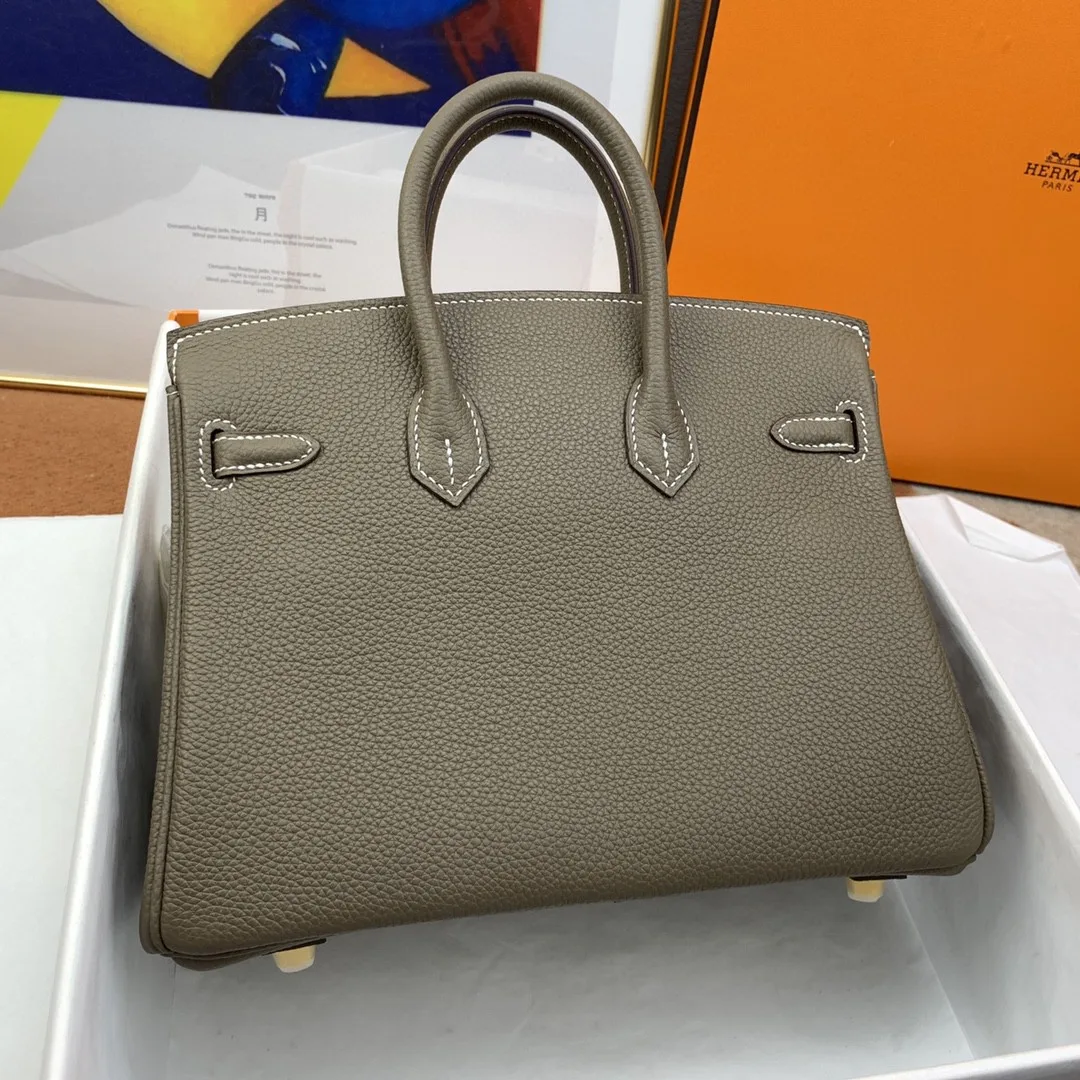 Hermes Birkin Top Handle Bag / Nata Swift Brown Gold Hardware - Image 6