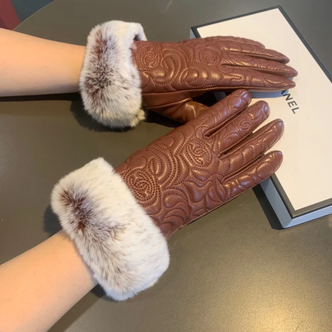 Chanel Gloves In Brown - Image 7