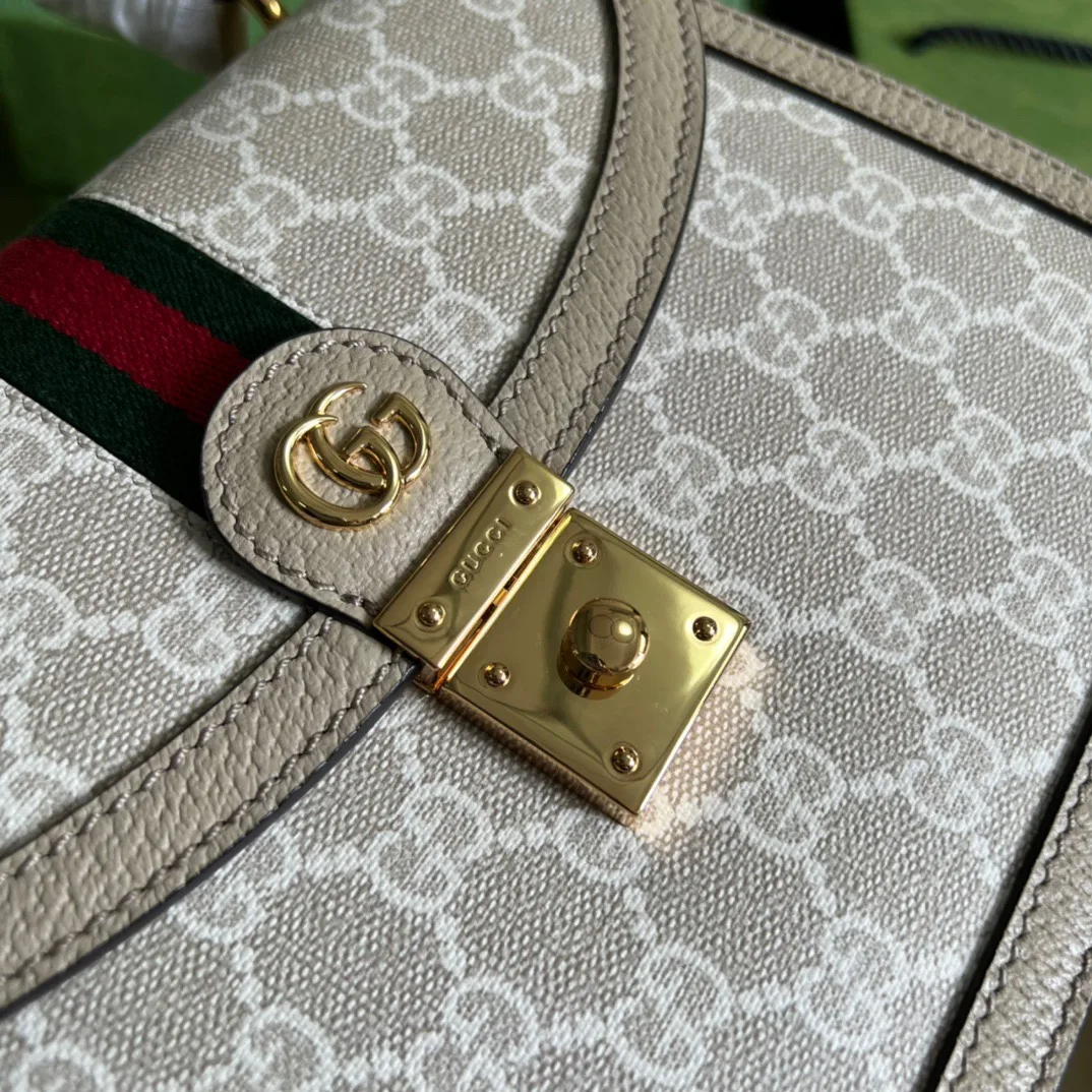 Gucci Ophidia Small GG Top Handle Bag Beige - Image 7