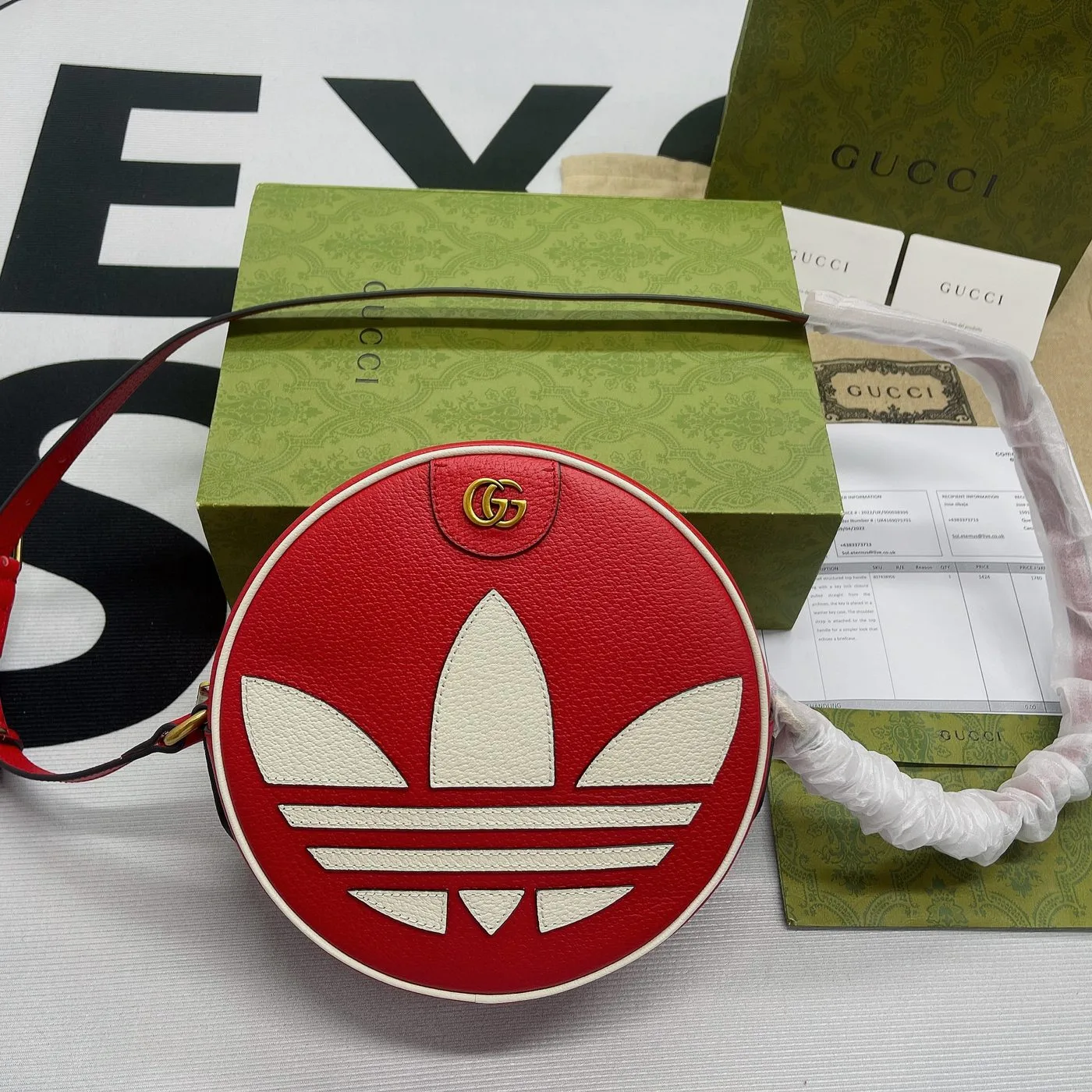 Gucci x Adidas Ophidia Shoulder Bag Red - Image 3