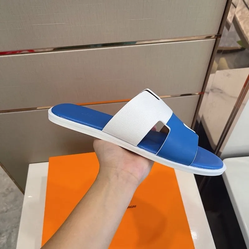 Hermes Izmir Sandal White/Blue - Image 6