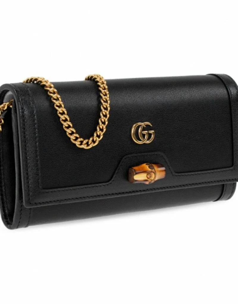 Gucci Diana Chain Wallet With Bamboo Black , / GG - Image 7