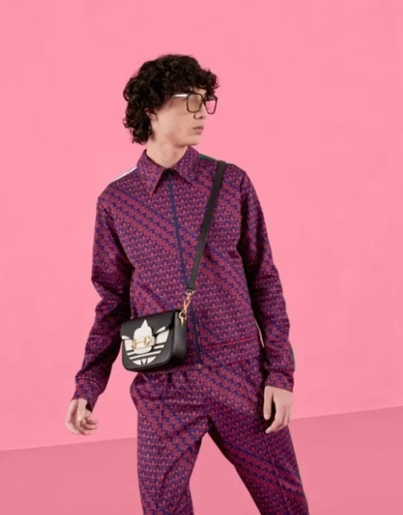 Alternative view of Gucci x Adidas Horsebit 1955 Mini Bag Black , / GG